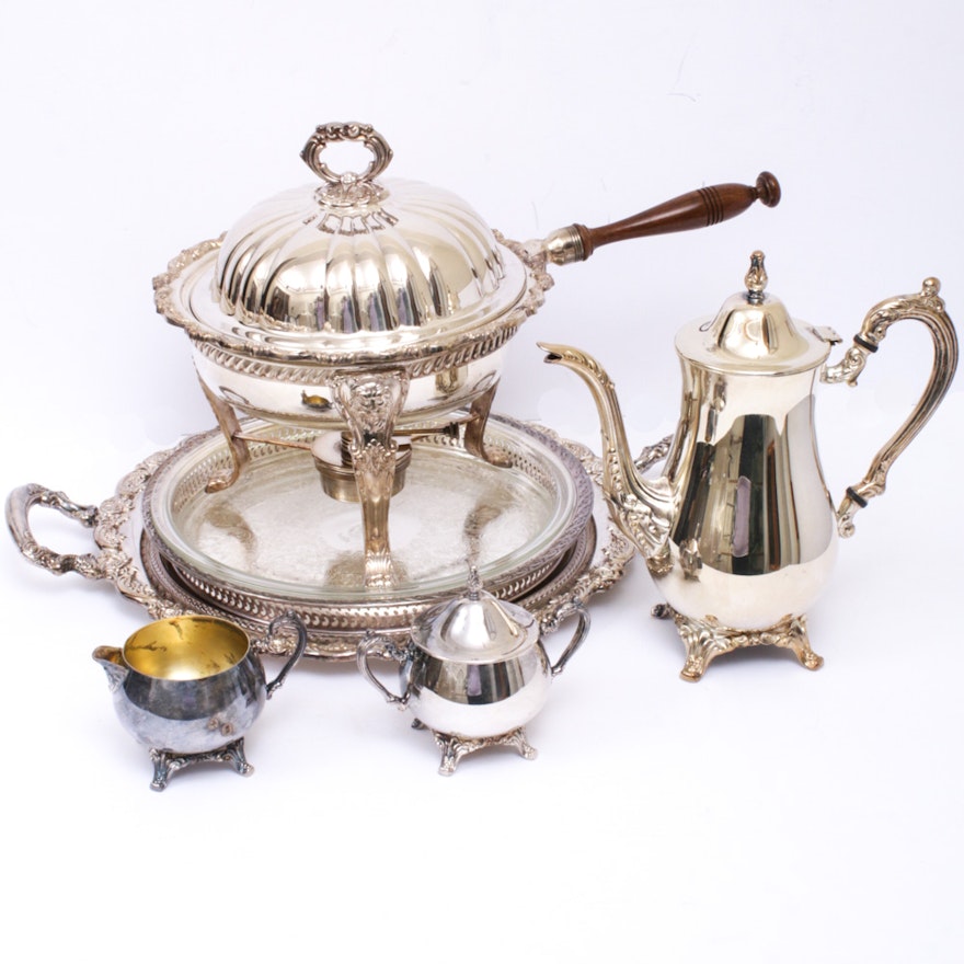 Silver Plate Serveware Including Wm Rogers, Oneida and More