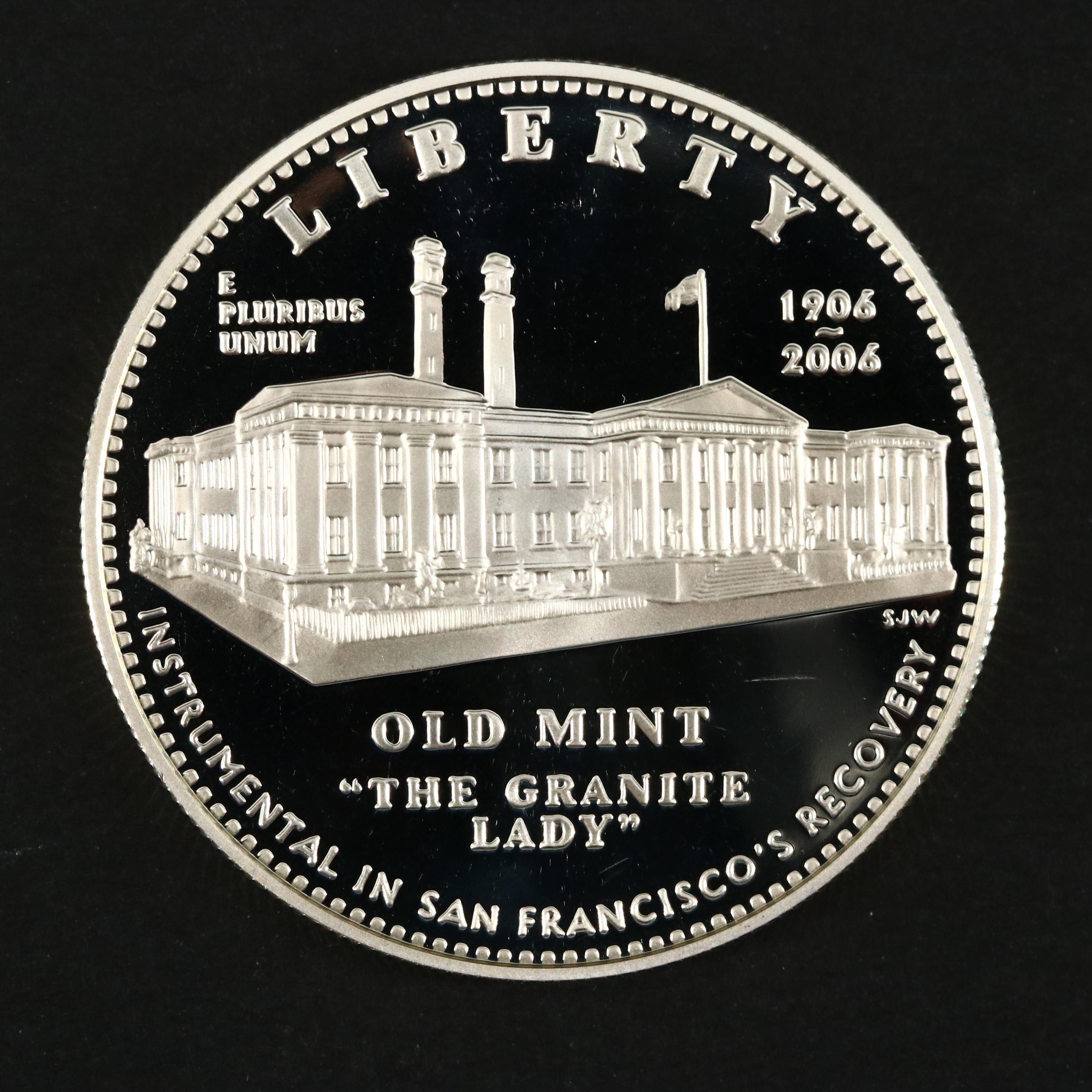 Three Modern Proof Commemorative Silver Dollars and a Proof Half Dollar