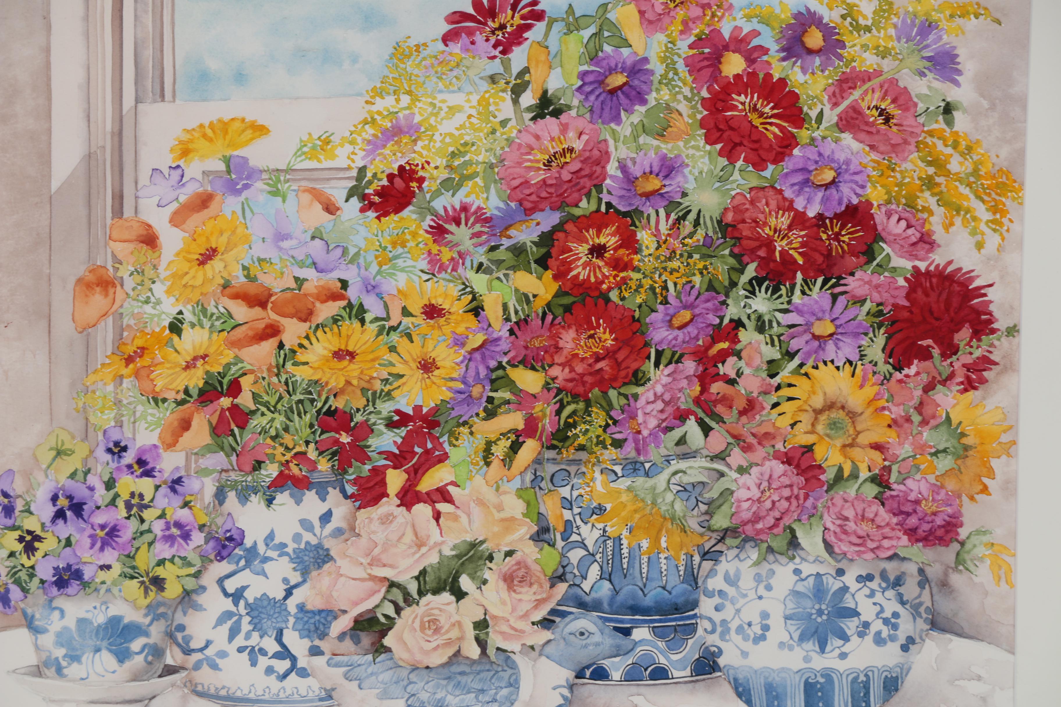 Carolyn Bucha Floral Still Life Watercolor Painting