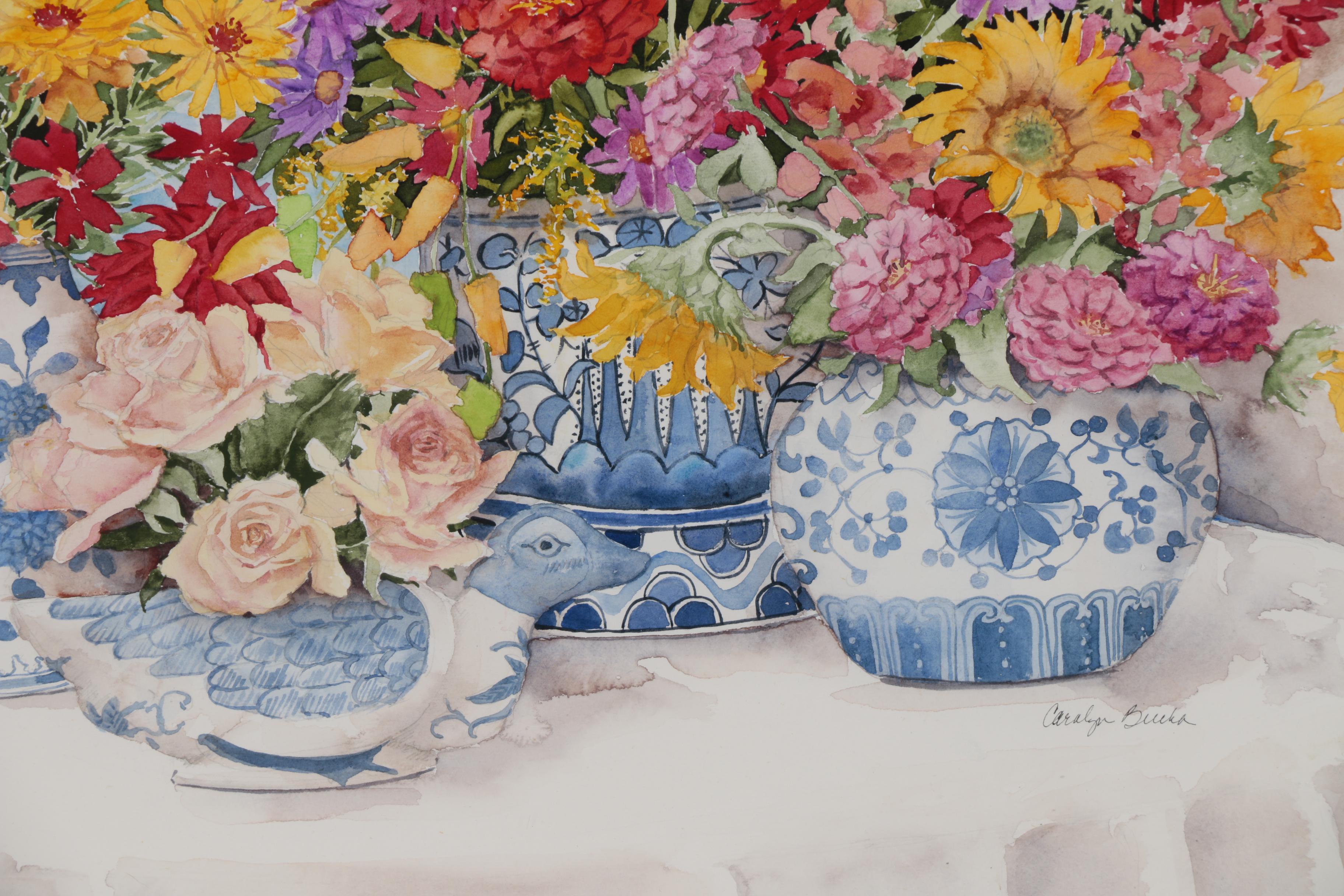 Carolyn Bucha Floral Still Life Watercolor Painting