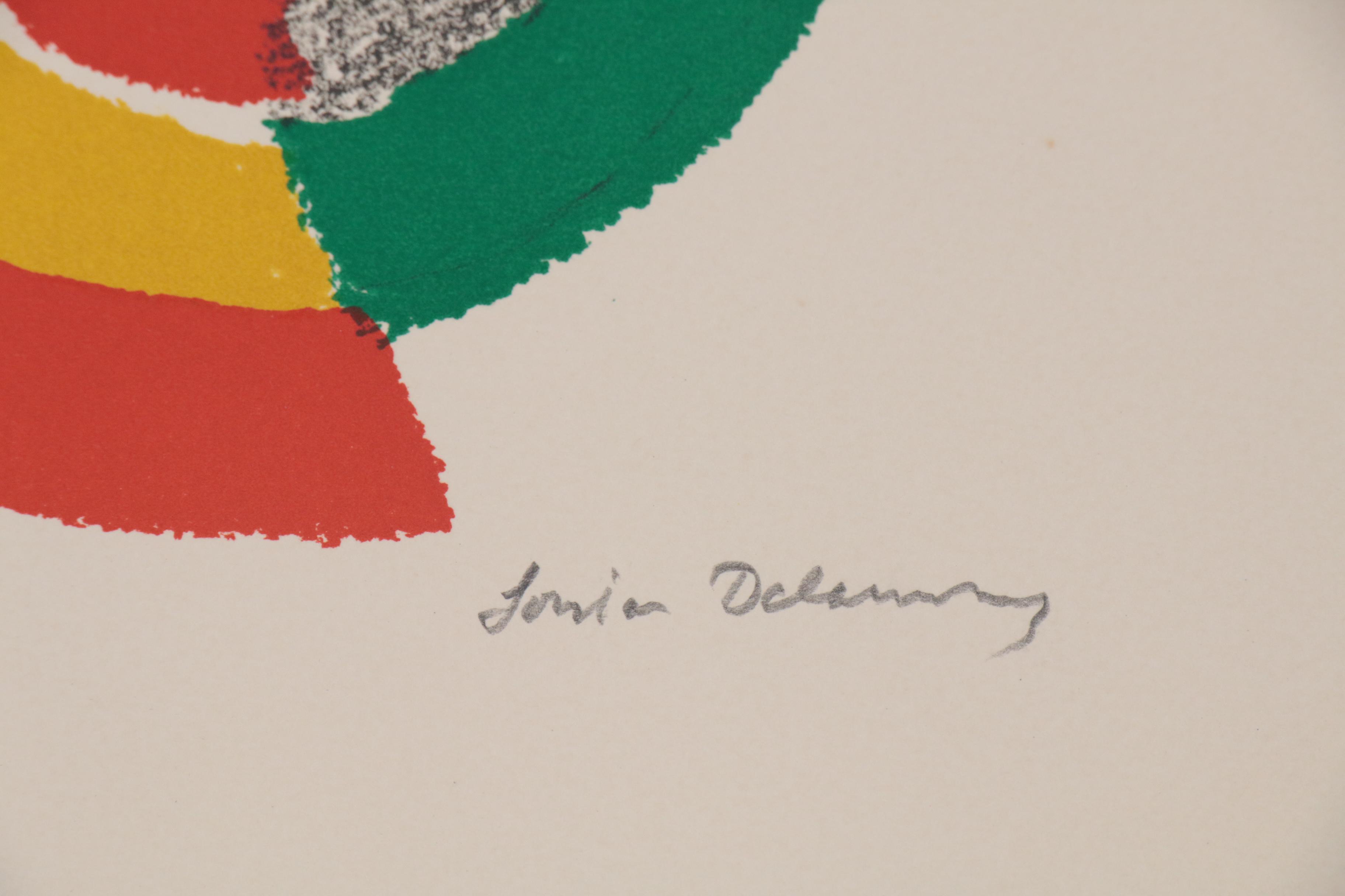 Sonia Delaunay Color Lithograph "Rythmes et Coleurs VI", 1971