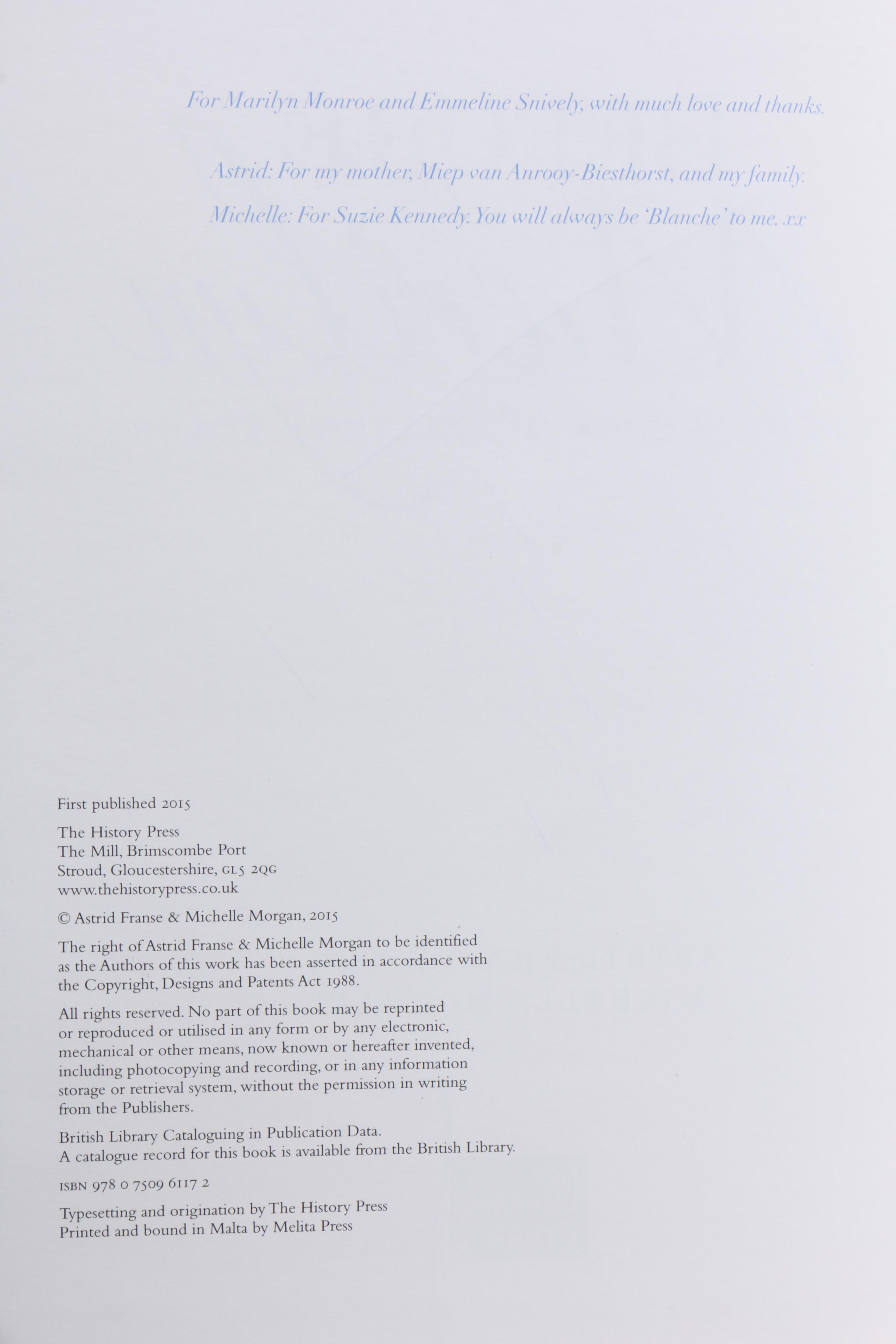 Marilyn Monroe Books featuring "Before Marilyn", First Edition