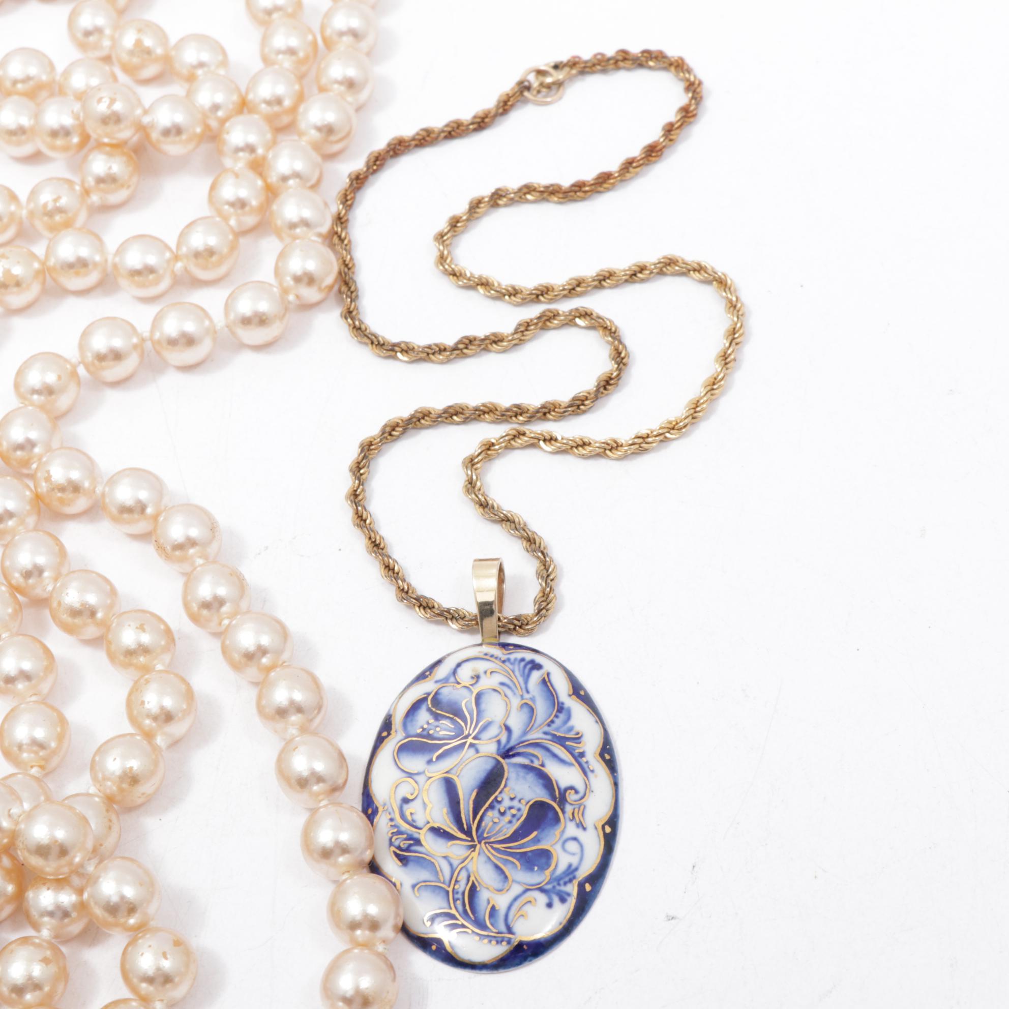 Bakelite Bracelets, Miriam Haskell Brooch, Coach Key Chain and More Jewelry