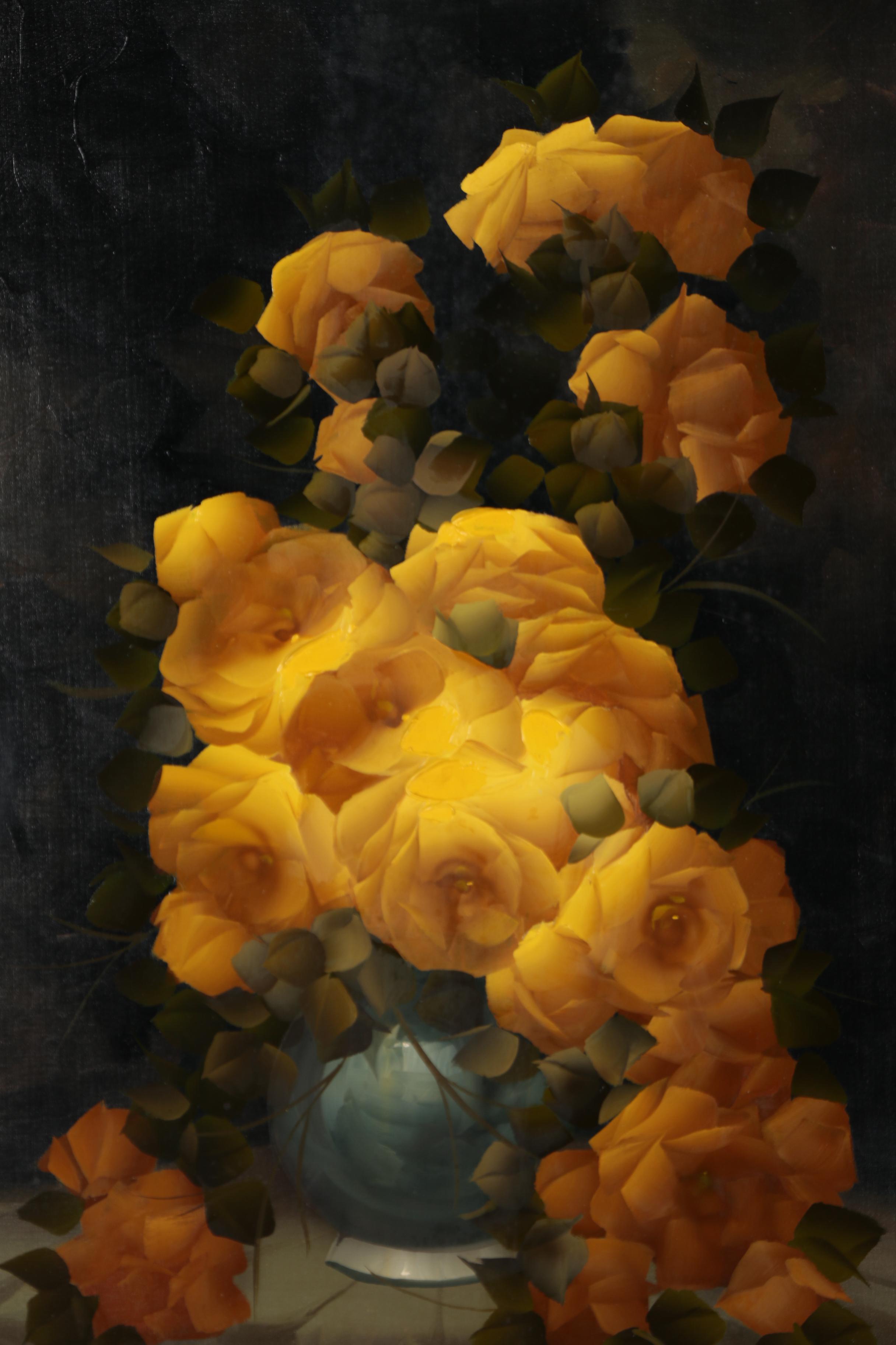 Luiz Carlos Coelho Floral Still Life Oil Painting