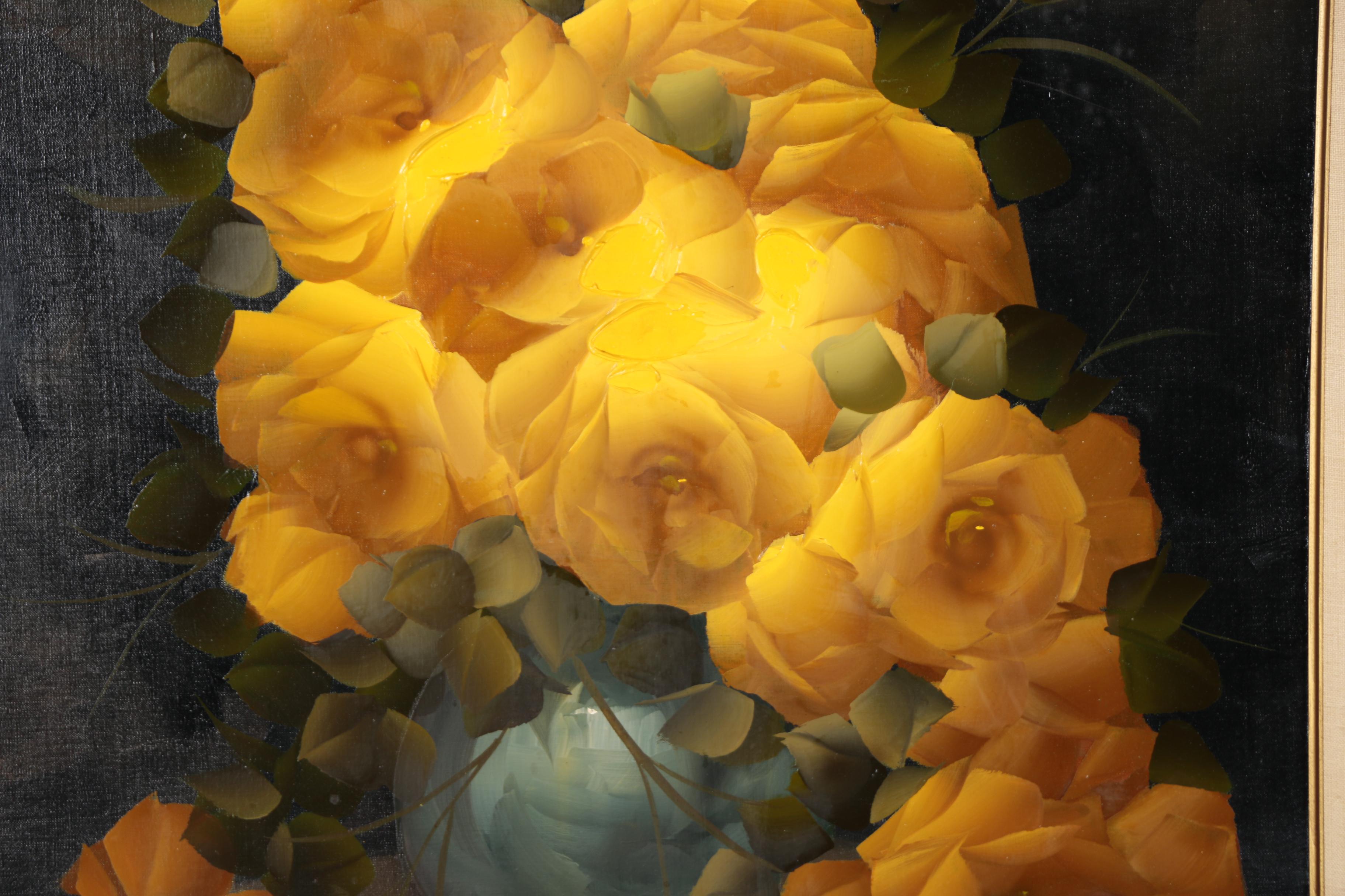 Luiz Carlos Coelho Floral Still Life Oil Painting