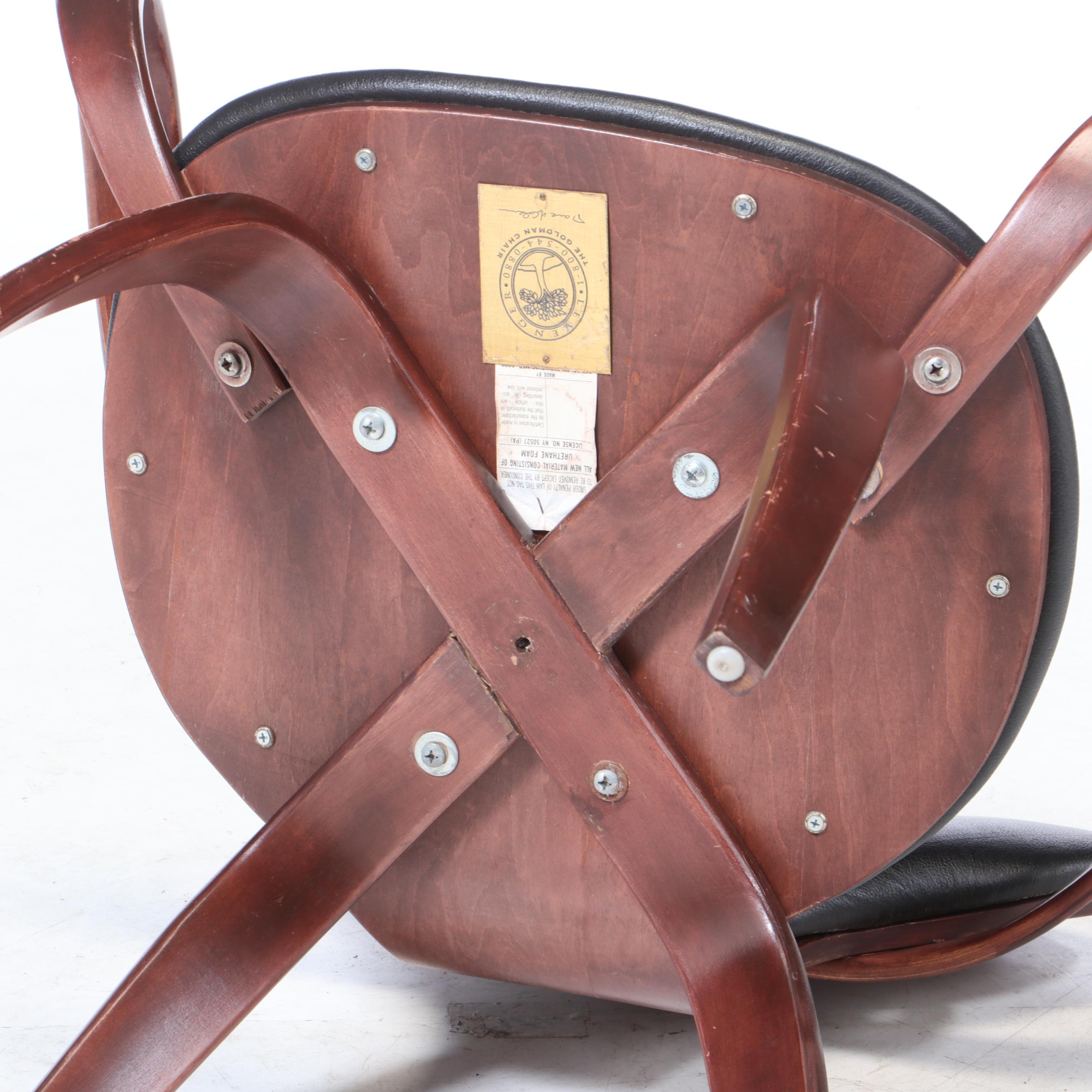 Paul Goldman for Levenger, Mid Century Modern Bentwood "Pretzel" Armchair