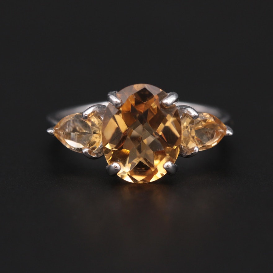 Sterling Silver Citrine Ring