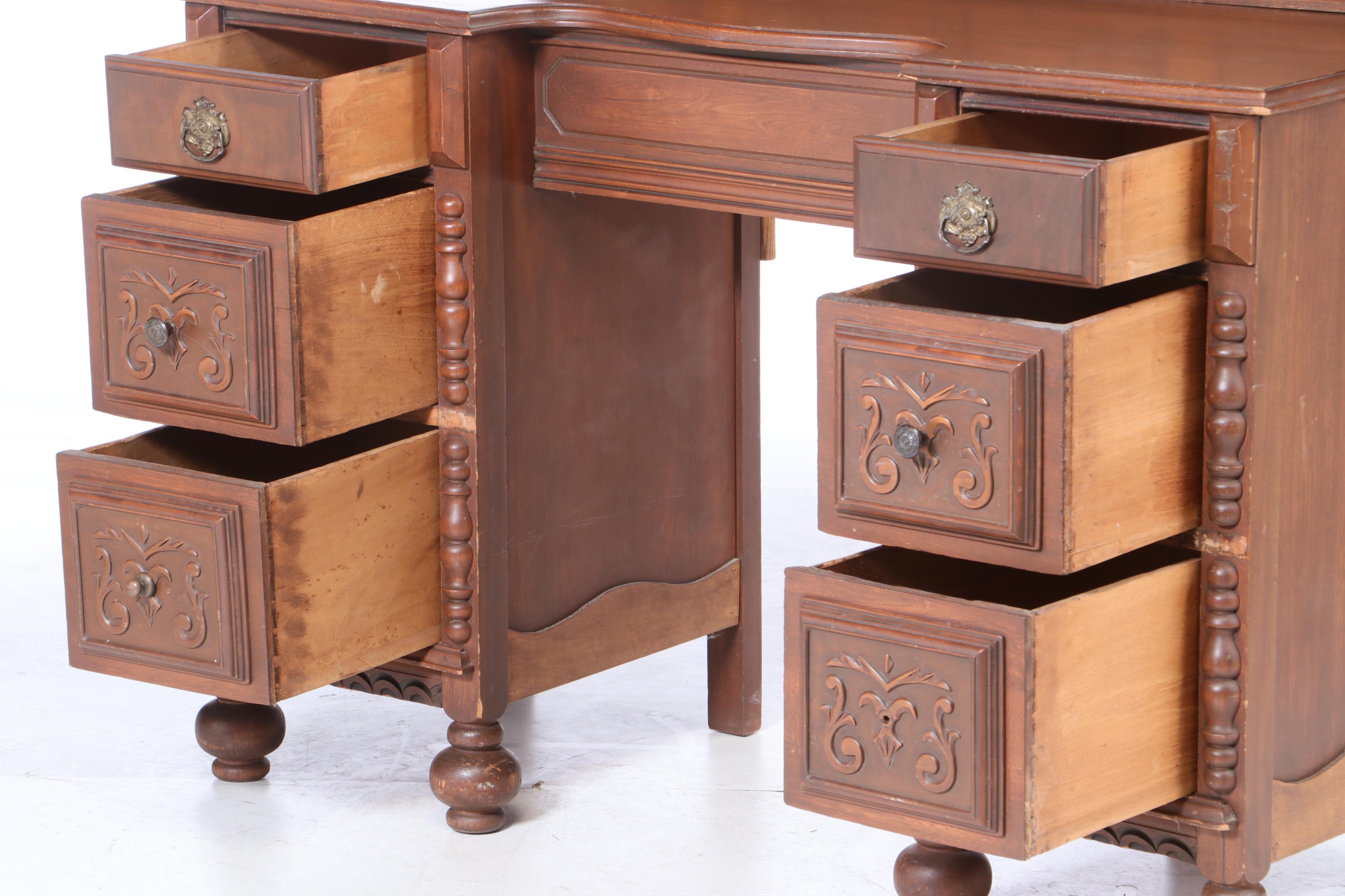 Baroque Style Vanity with Mirror, 1930s