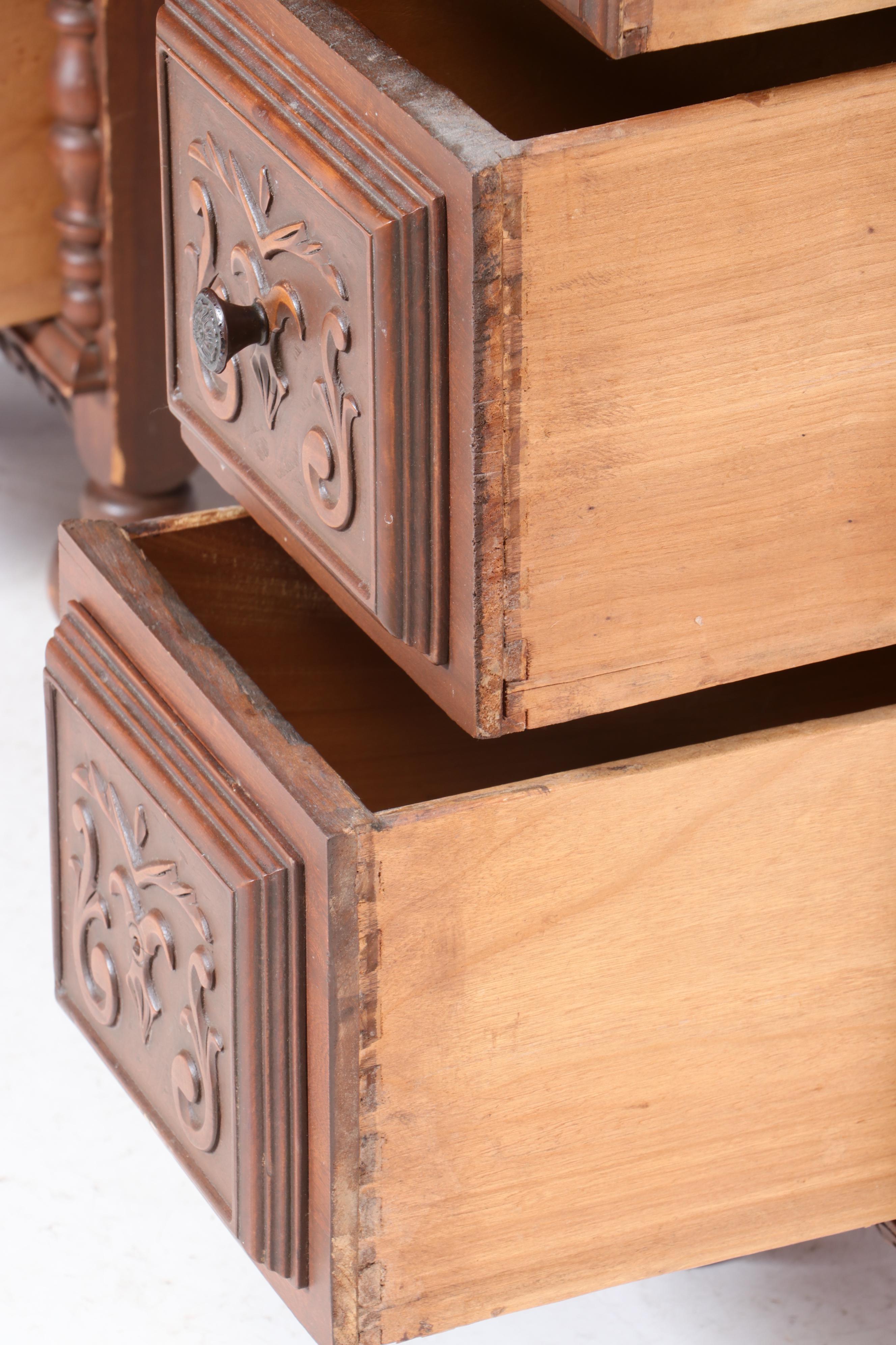 Baroque Style Vanity with Mirror, 1930s