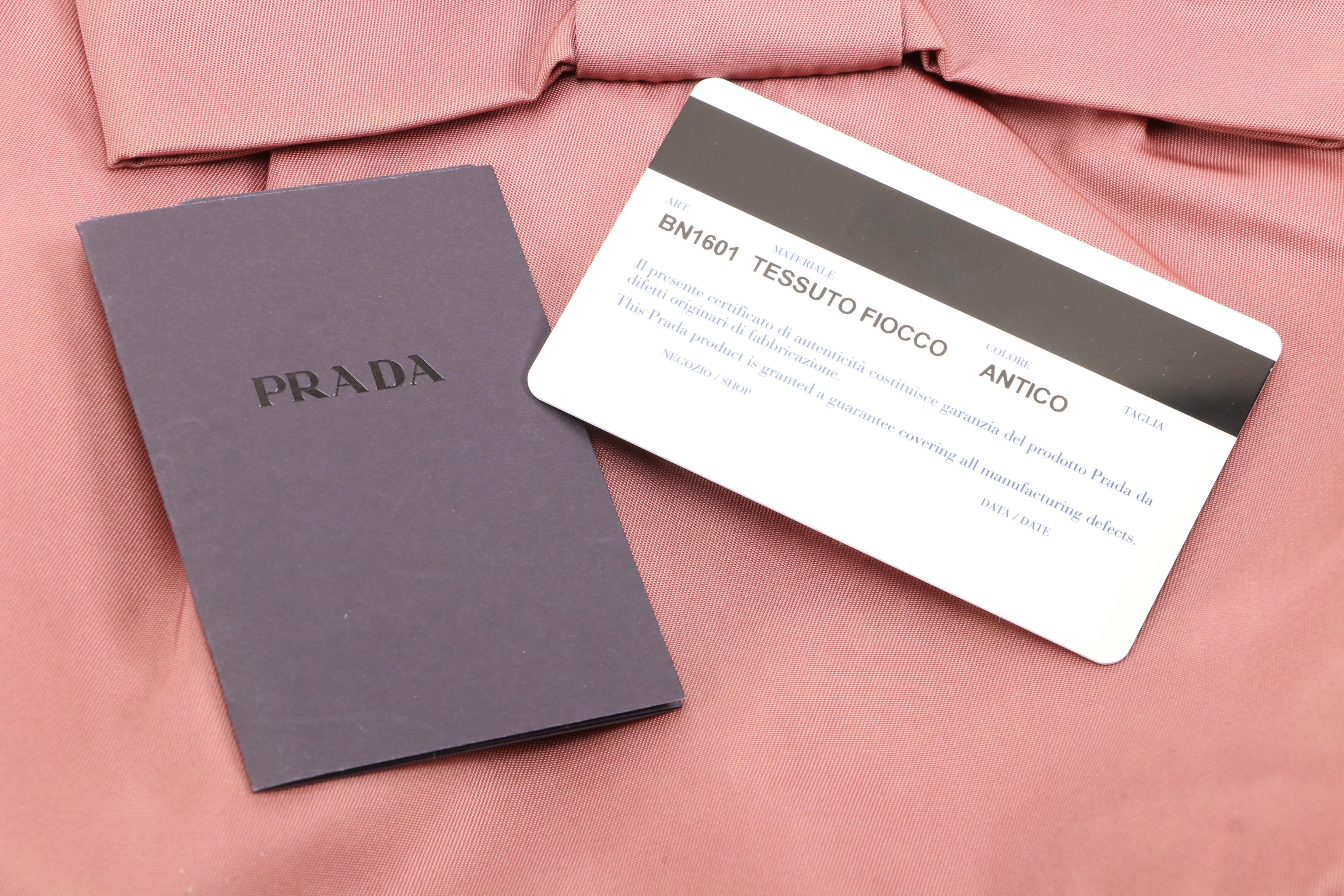 Prada Bow Tote in Blush Mauve Tessuto Nylon