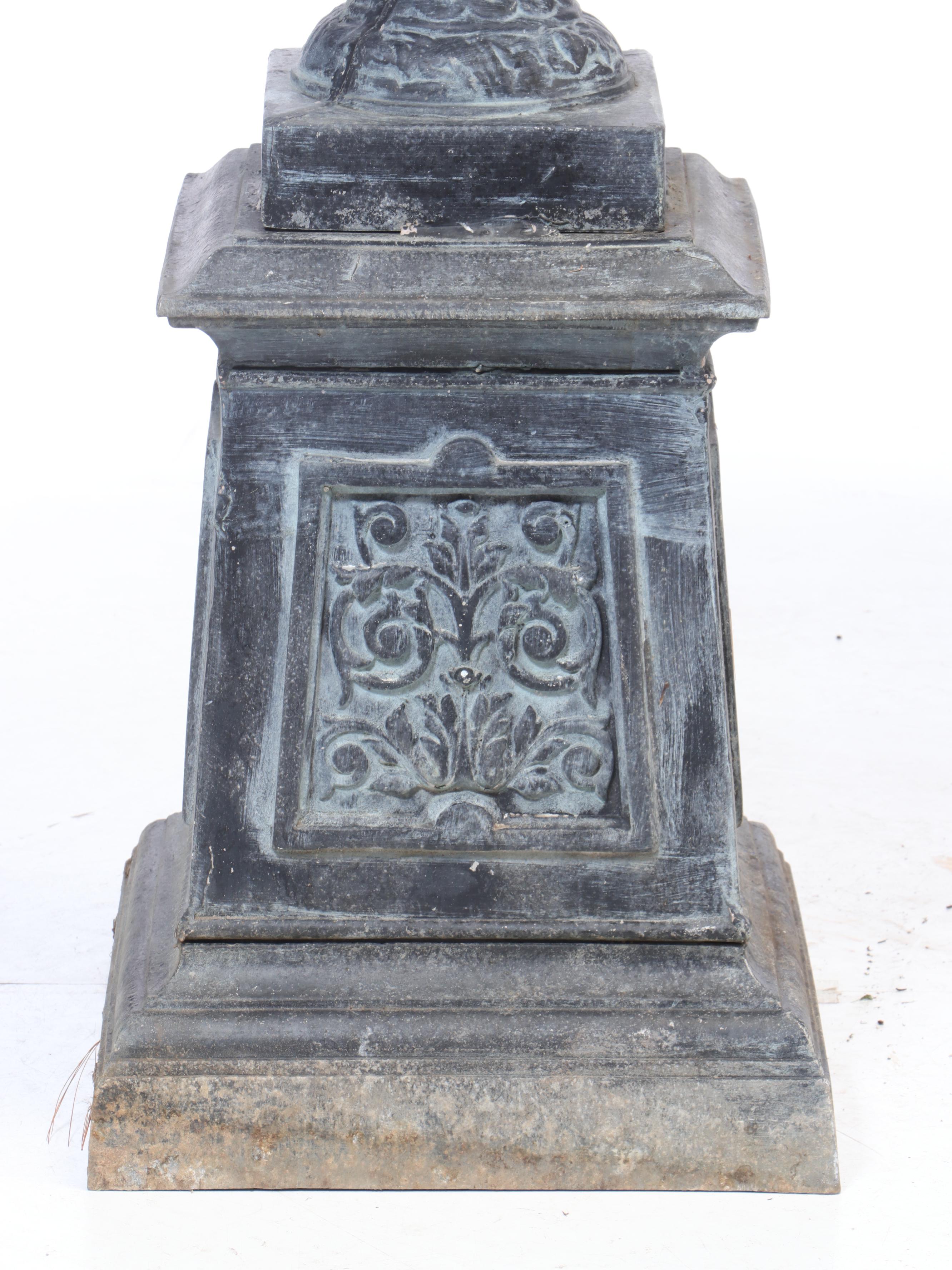 Cast Aluminum Victorian Style Garden Urn Planters, Late 20th Century