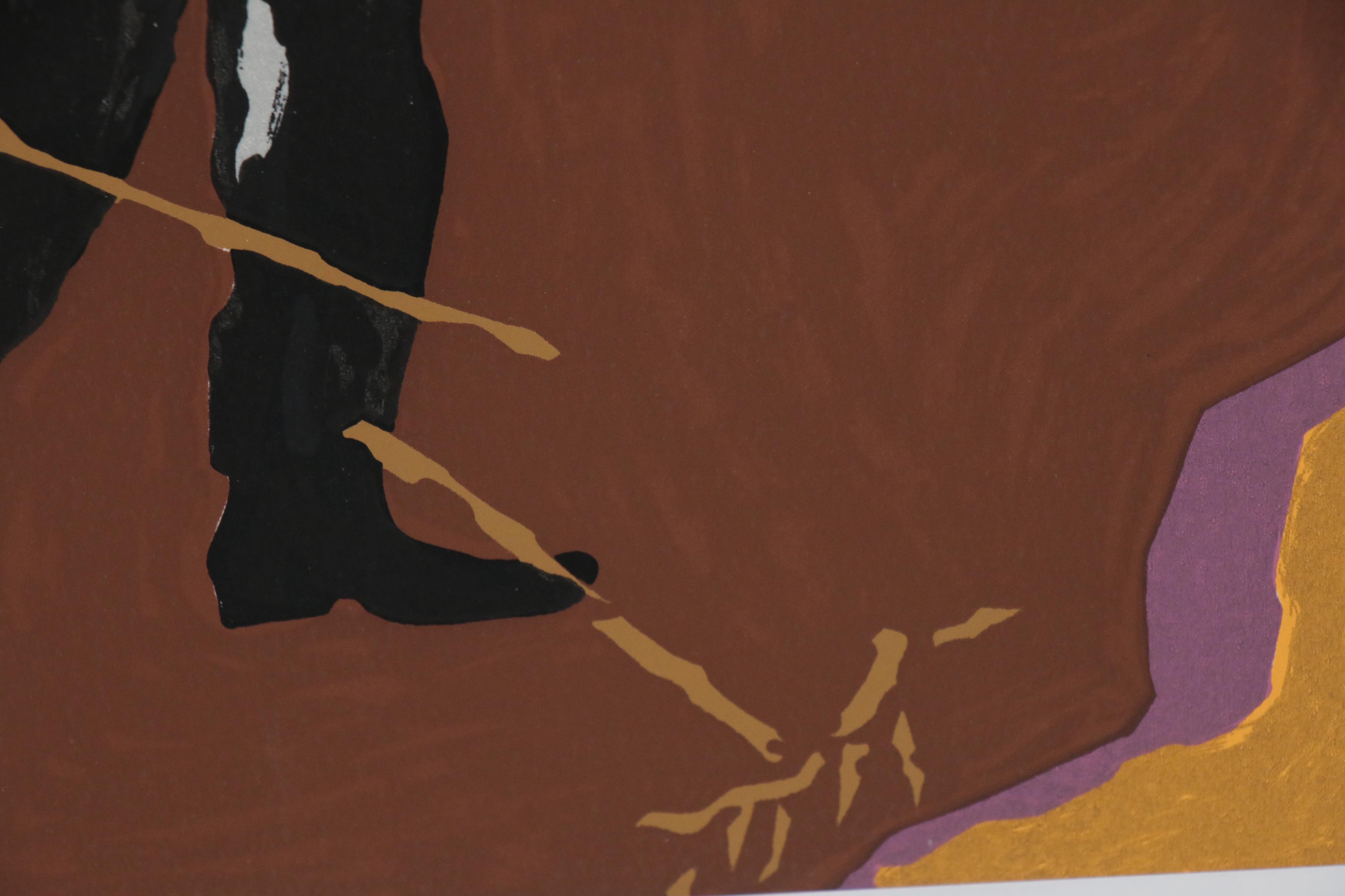 Jacob Lawrence Serigraph Bookplate from John Hersey's "Hiroshima", 1983