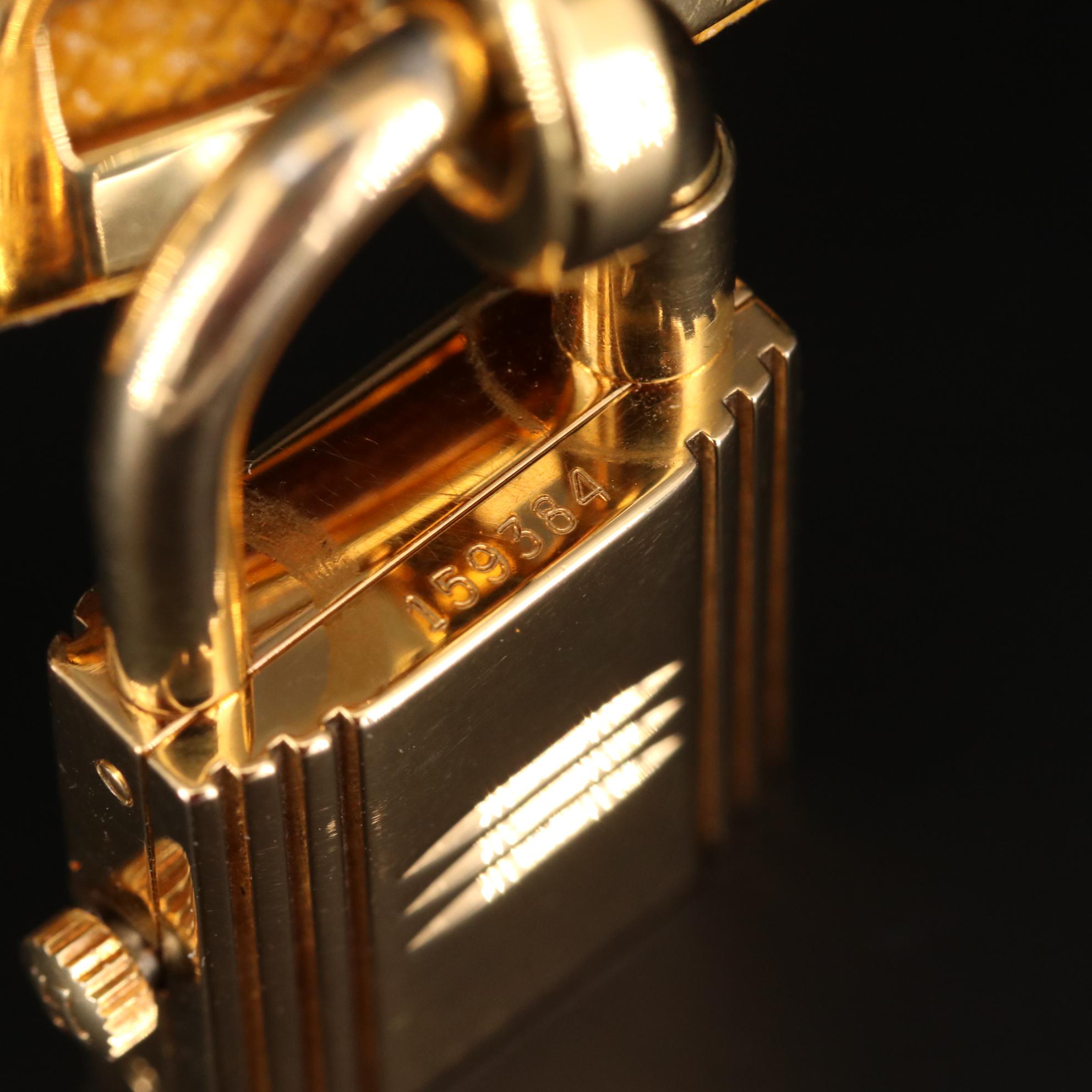 Hermes Kelly Gold Tone Quartz Watch