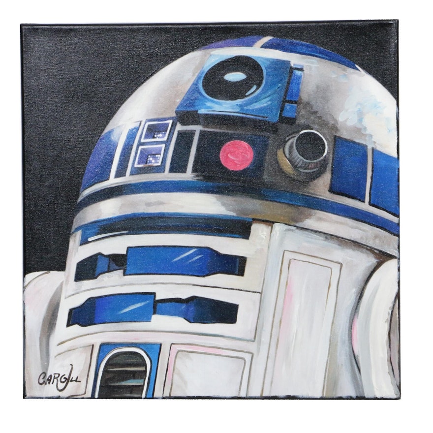 Chris Cargill Acrylic Painting of R2-D2