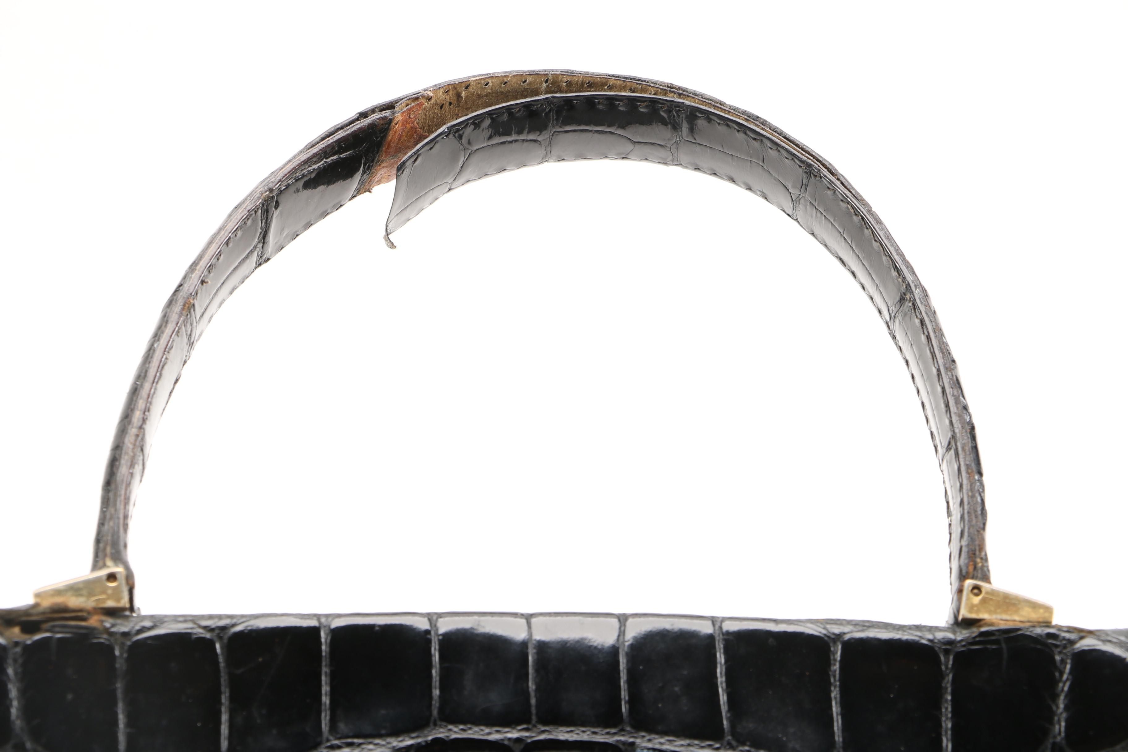 Black Crocodile and Alligator Handbags Including Rike Kumler Co., Vintage