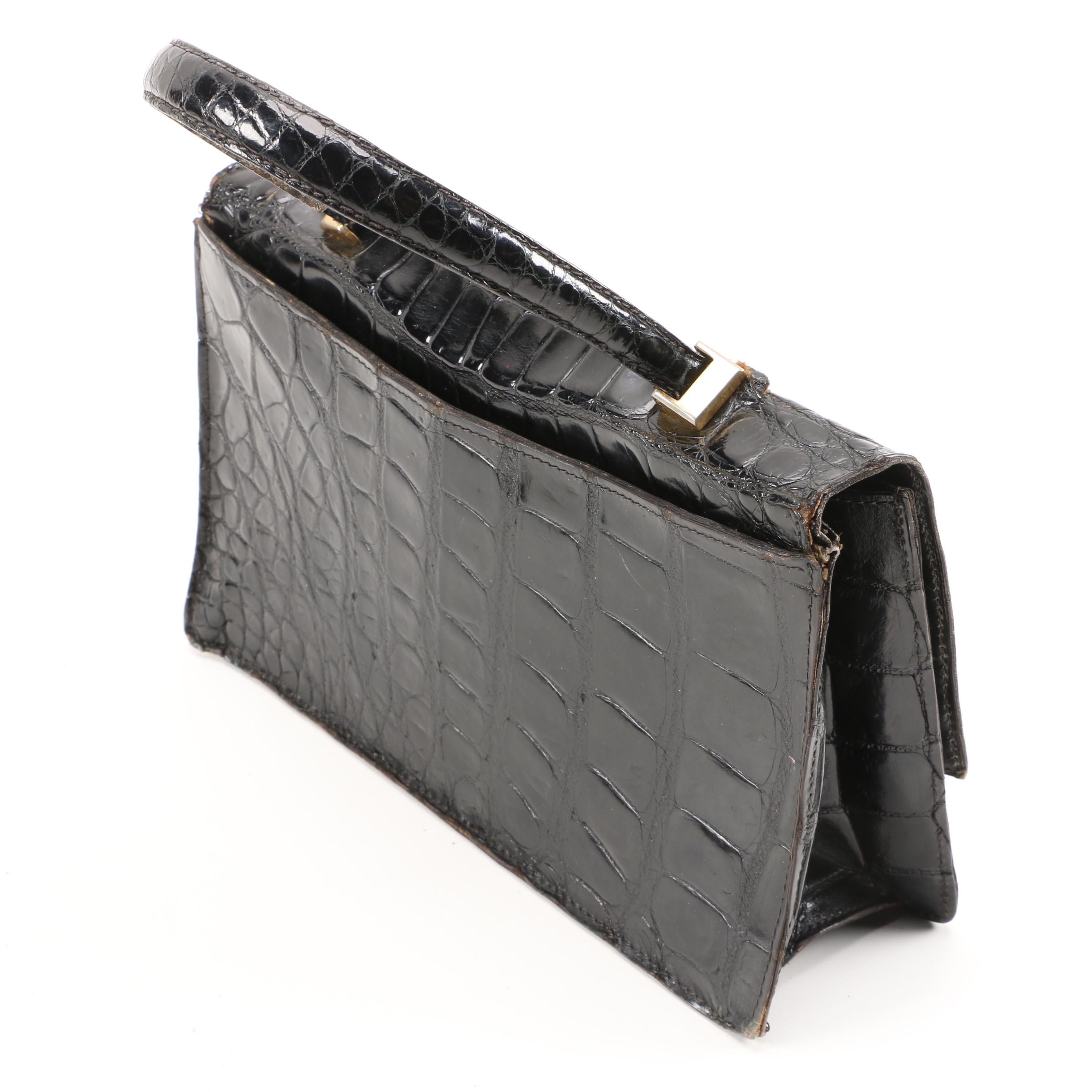 Black Crocodile and Alligator Handbags Including Rike Kumler Co., Vintage