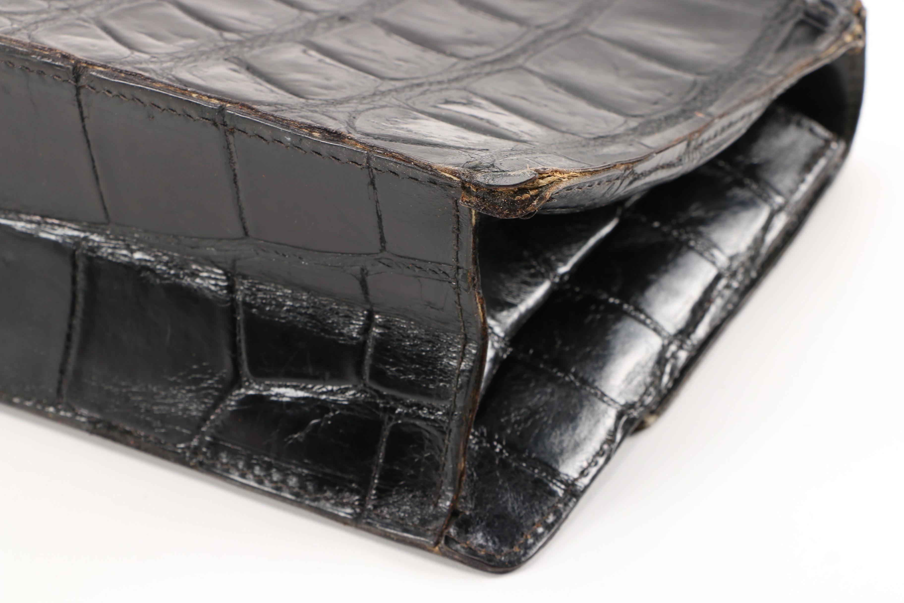 Black Crocodile and Alligator Handbags Including Rike Kumler Co., Vintage