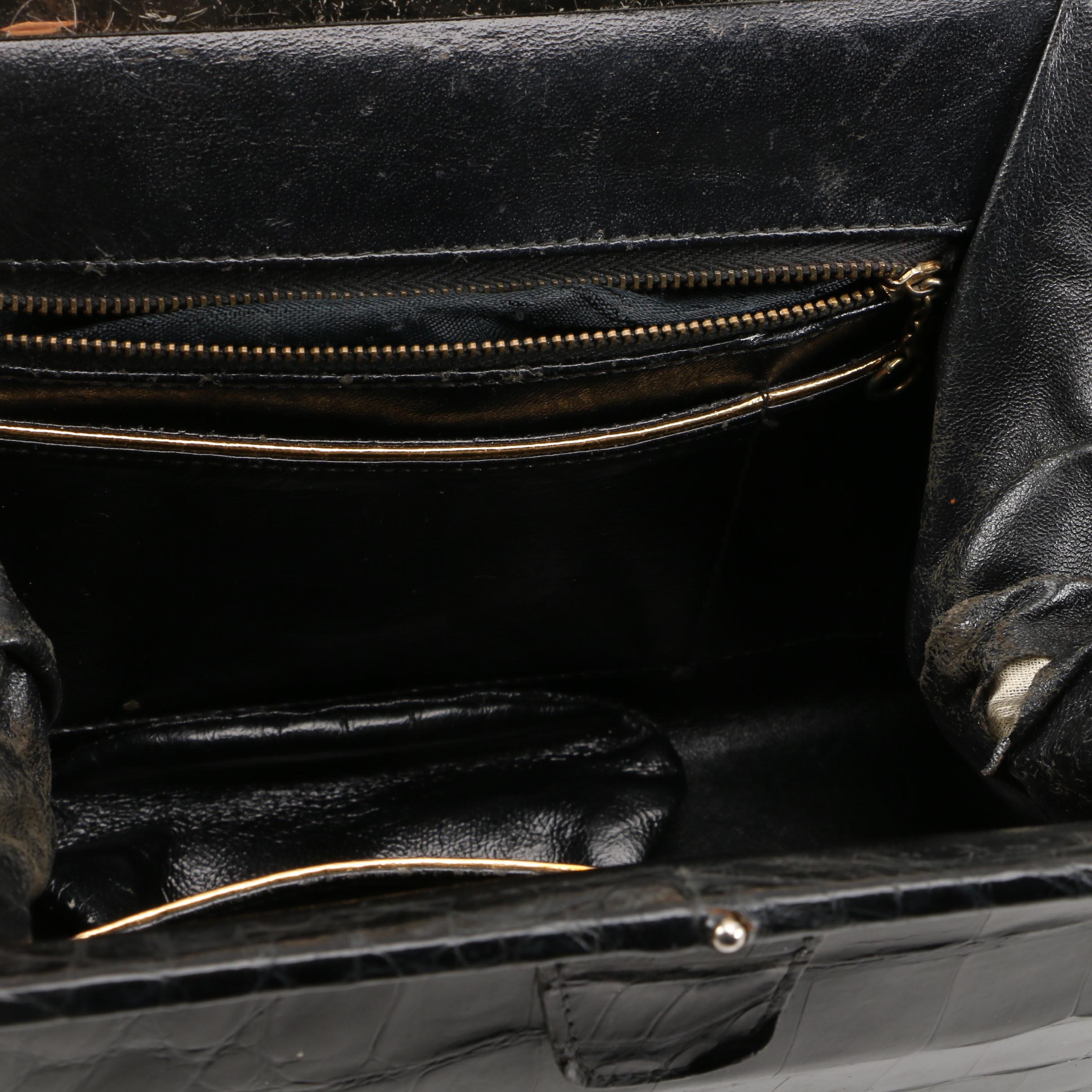 Black Crocodile and Alligator Handbags Including Rike Kumler Co., Vintage