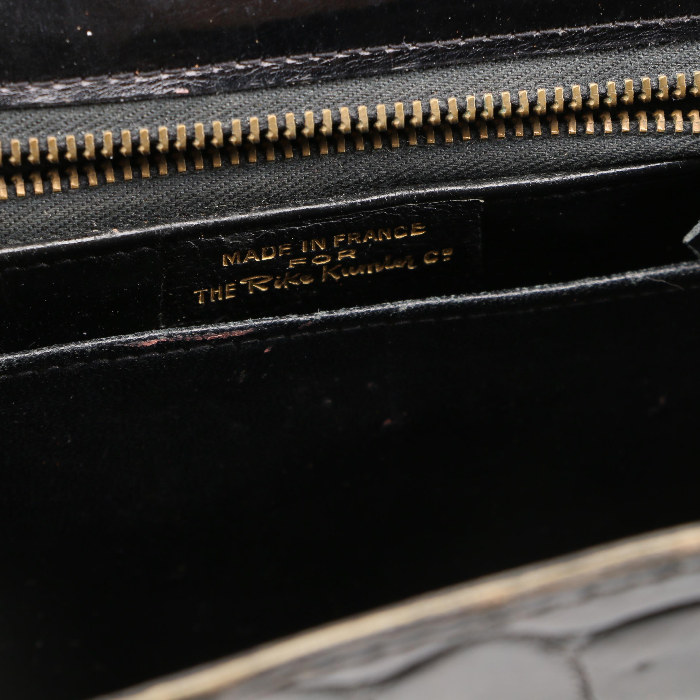 Black Crocodile and Alligator Handbags Including Rike Kumler Co., Vintage