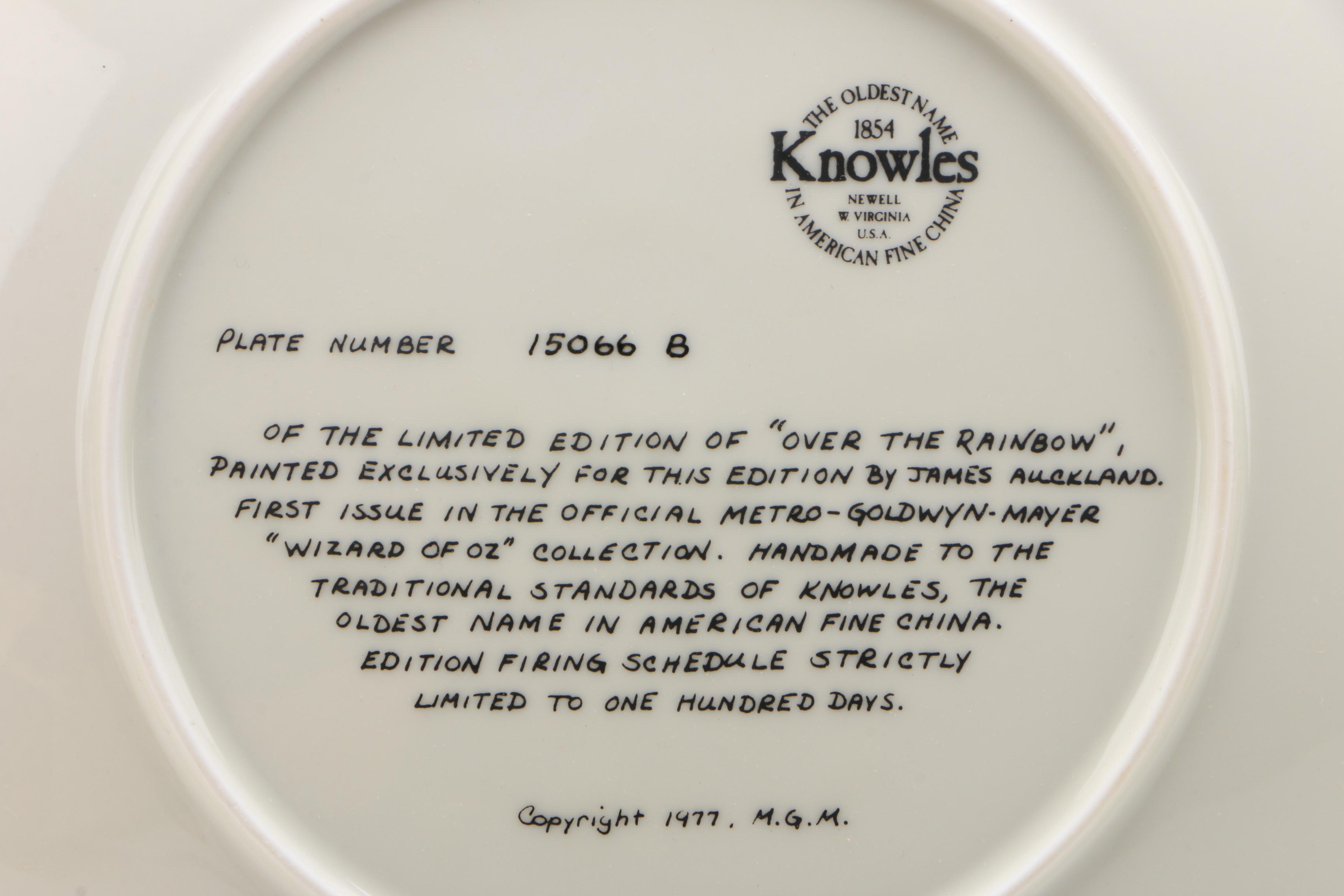 Knowles "Wizard of Oz" Collector Plates in Original Packaging, 1977