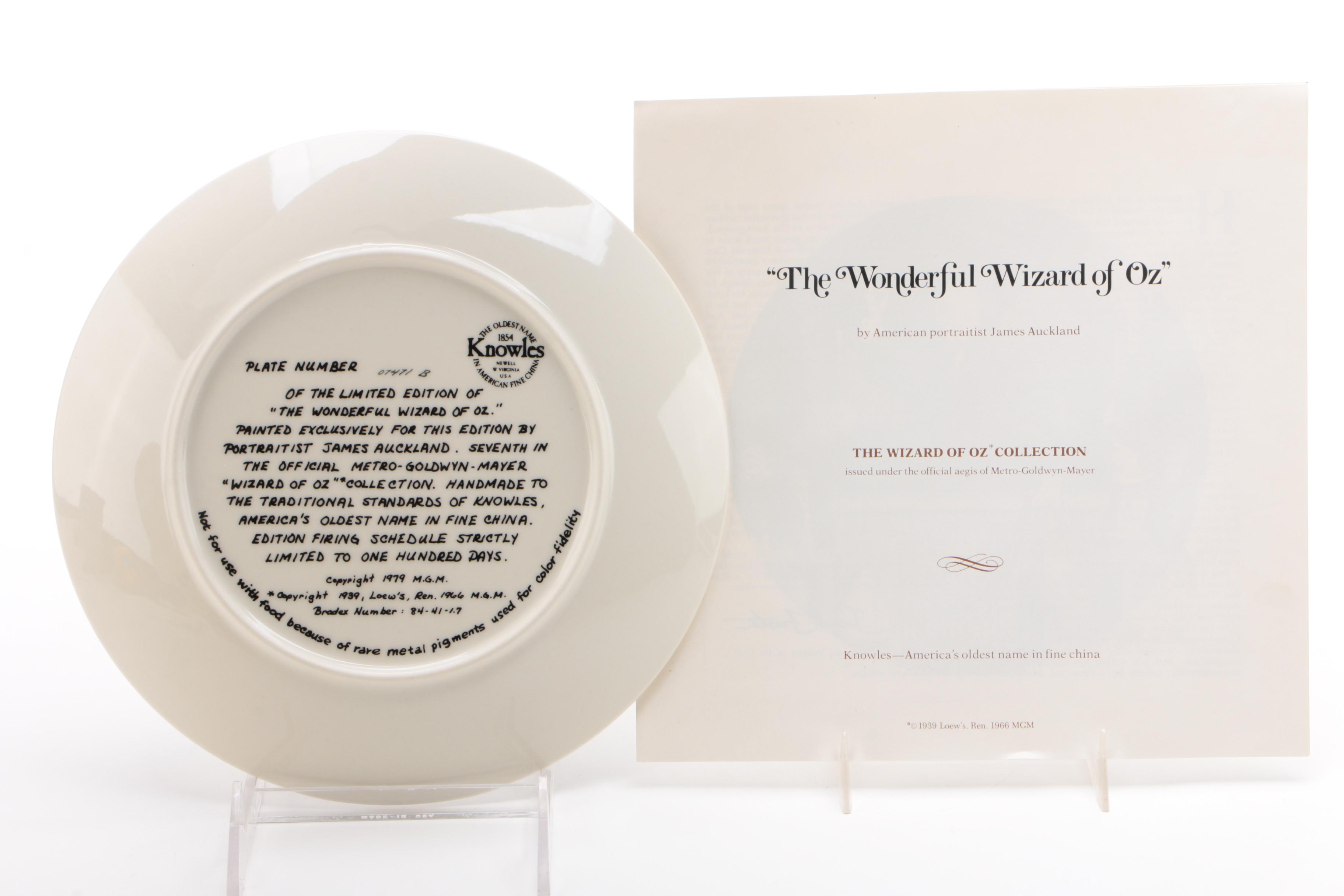 Knowles "Wizard of Oz" Collector Plates in Original Packaging, 1977
