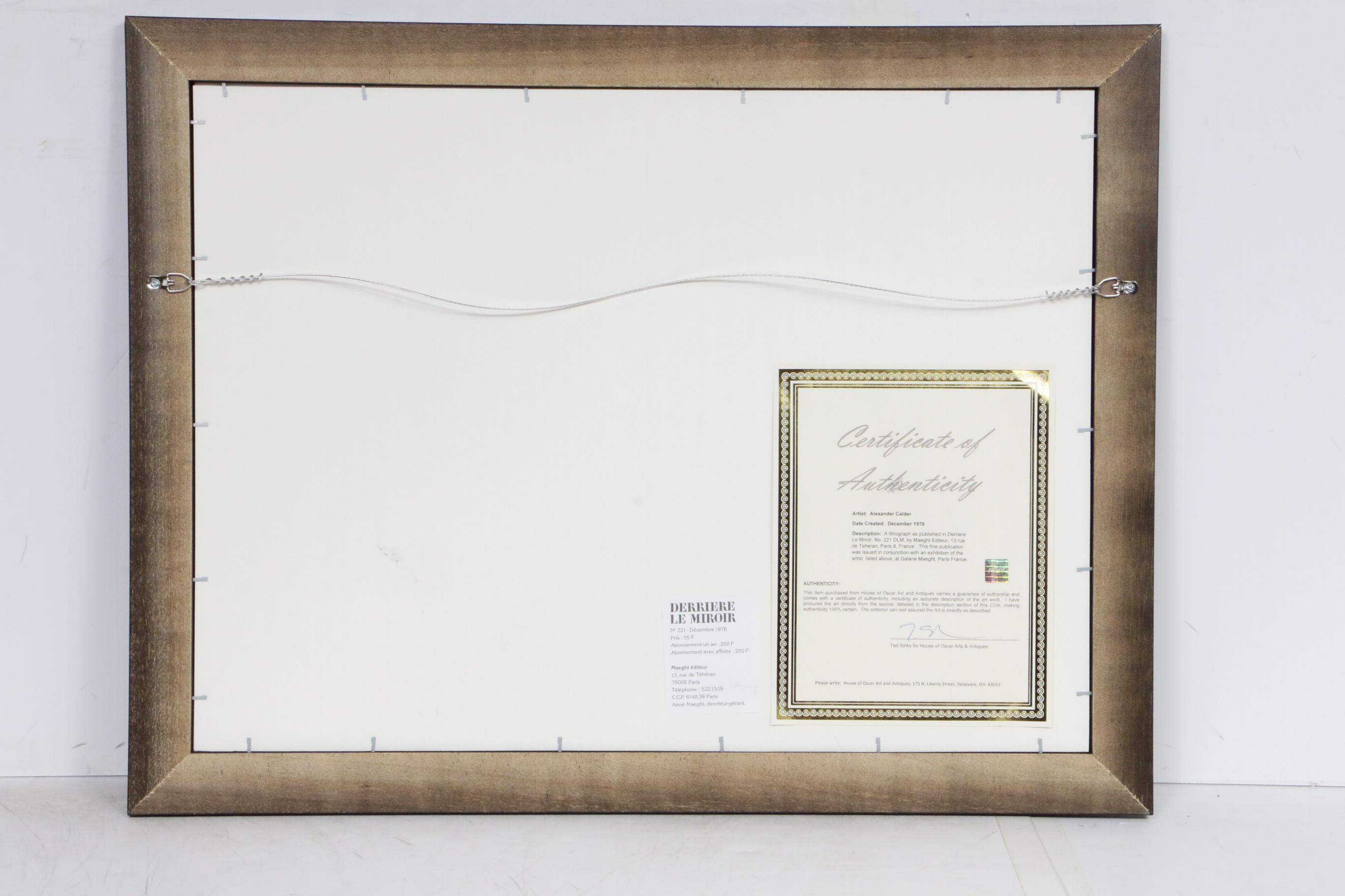 Alexander Calder Double-Page Color Lithograph for "Derrière le Miroir," 1976