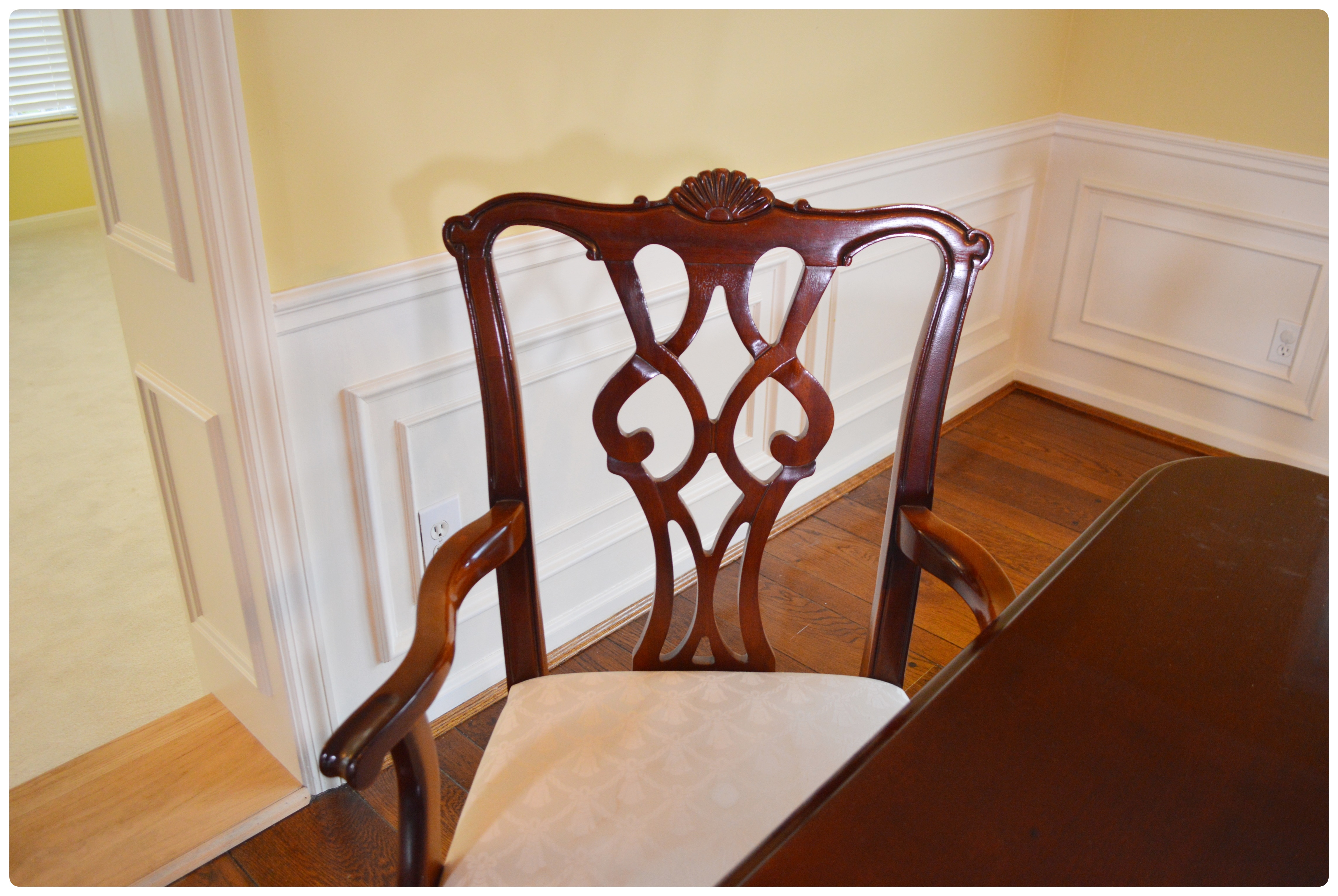 Duncan Phyfe Style Dining Table and Statesville Chair Co. Mahogany Chairs