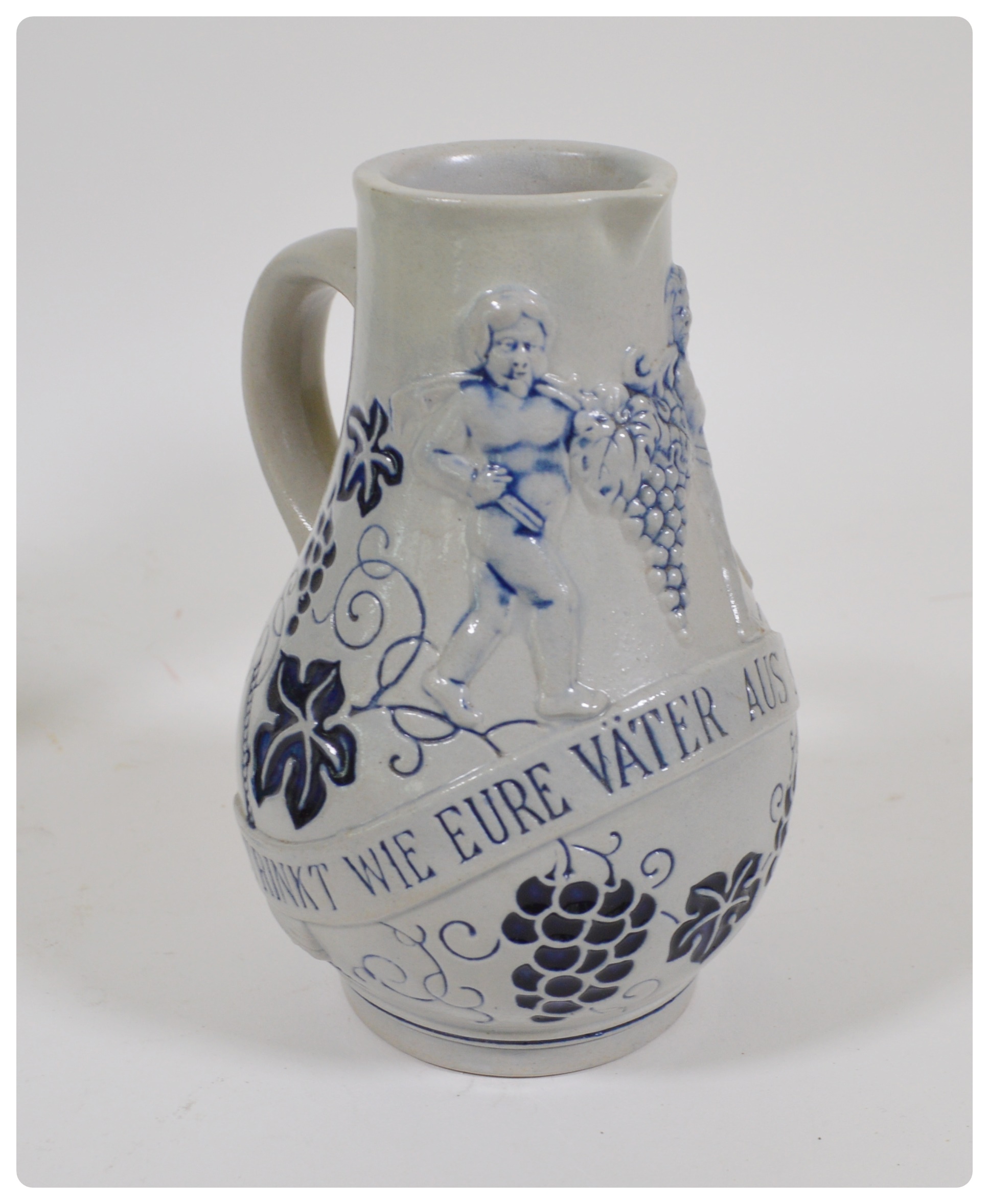 Jugtown Ware Pottery Vase with Wick-Werke and Other Pottery Pitchers