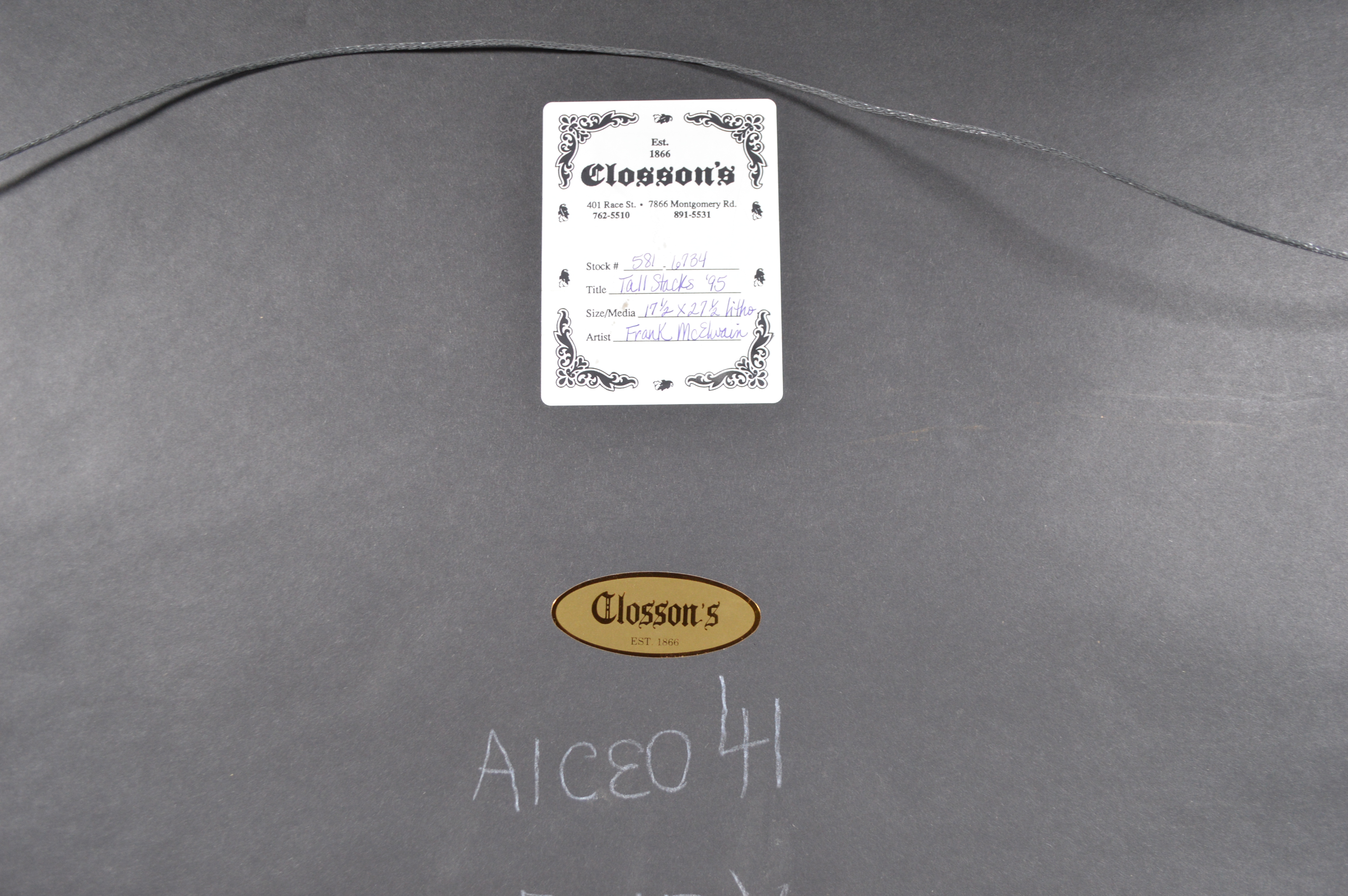 Frank McElwain Lithograph "Tall Stacks 1995"