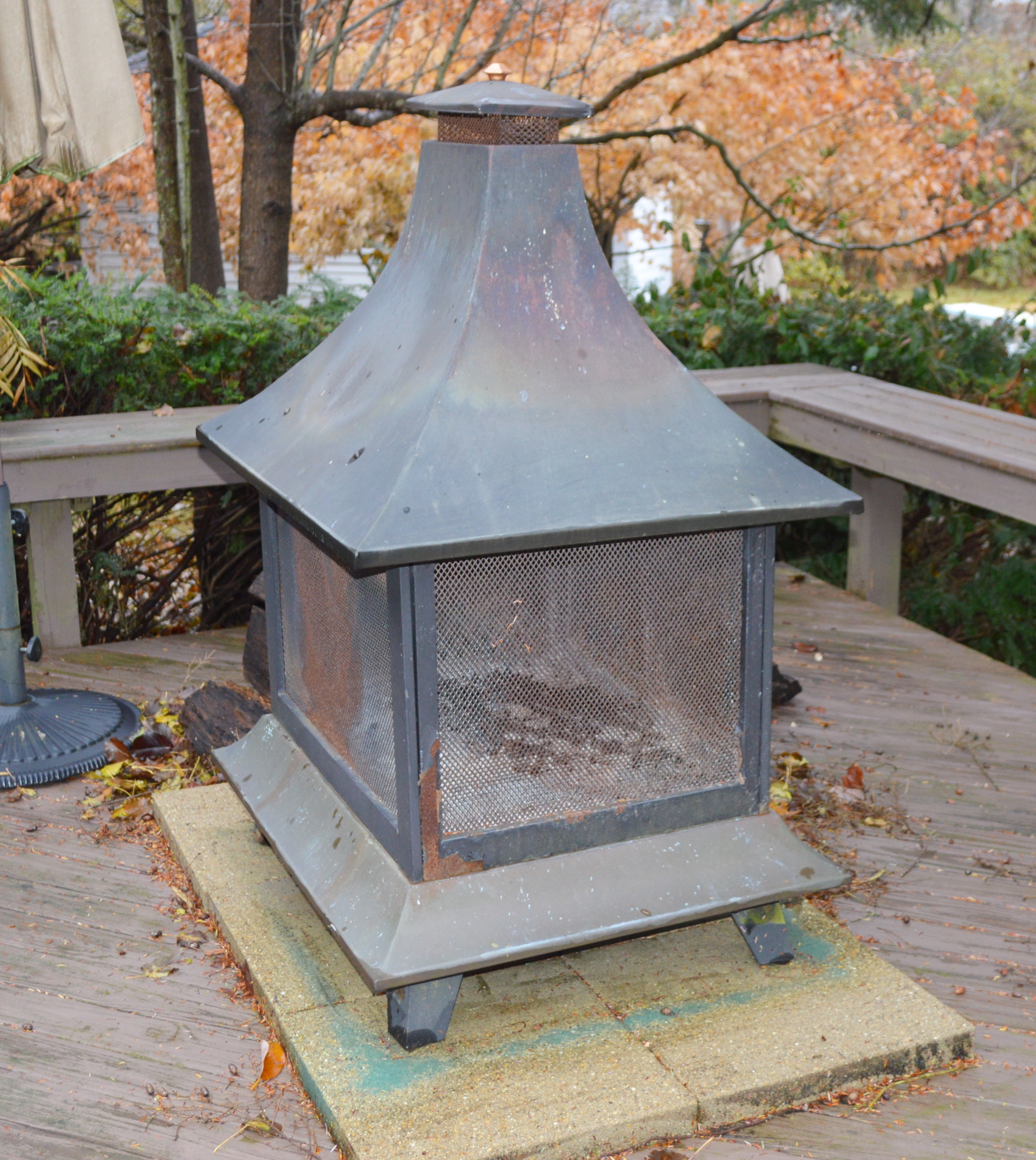 Wood Burning Pagoda Patio Fire Pit