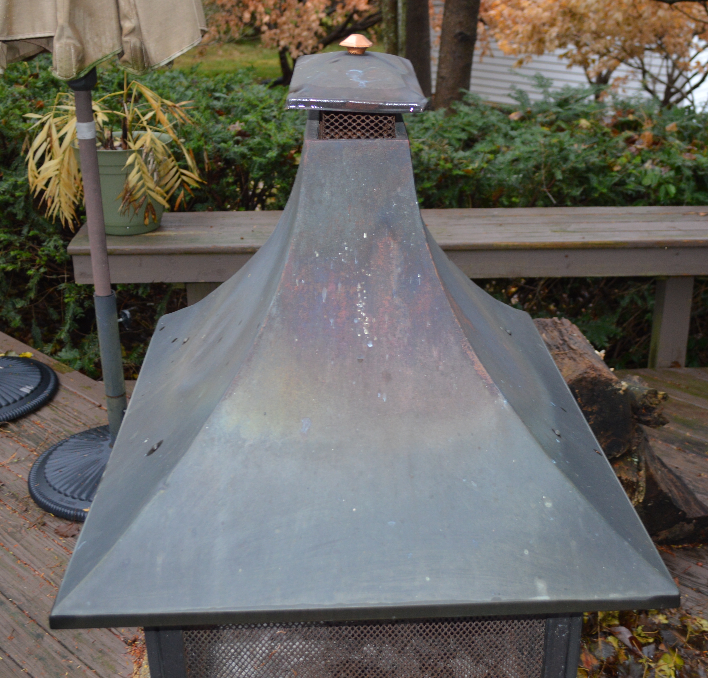 Wood Burning Pagoda Patio Fire Pit