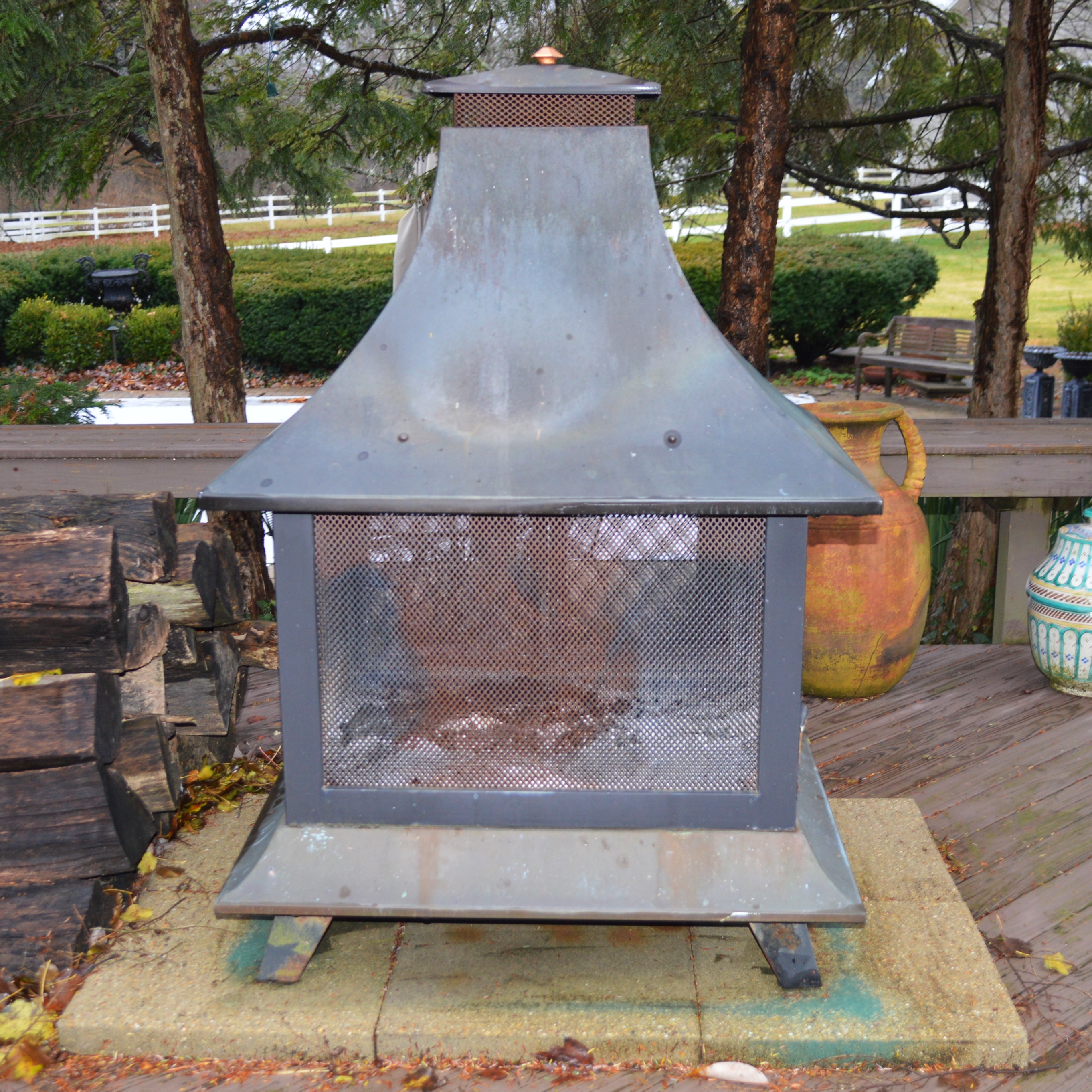 Wood Burning Pagoda Patio Fire Pit