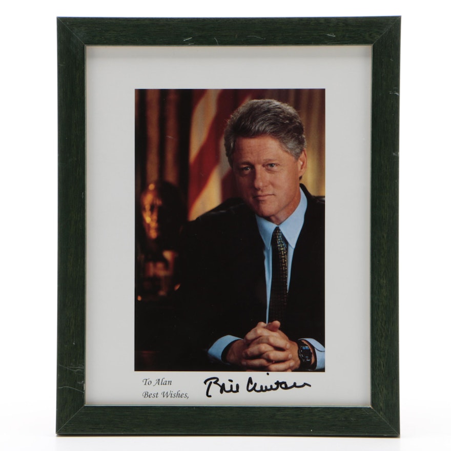 Framed Bill Clinton Signed Photo Print
