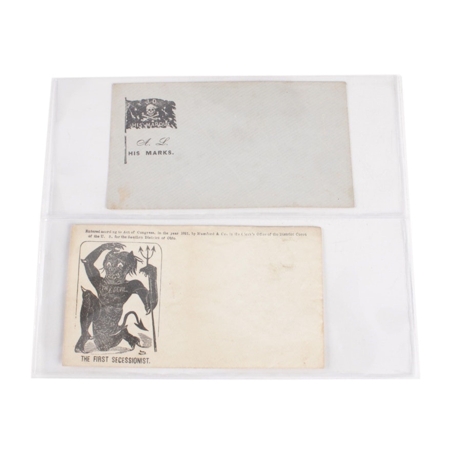 United States Anti-Secession Patriotic Postal Covers, Mid 19th Century