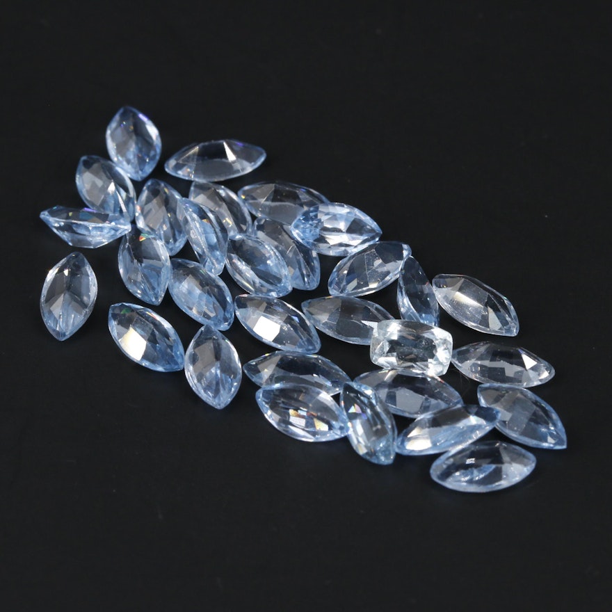 Loose 18.51 CTW Spinel and 0.41 CT Aquamarine Gemstones