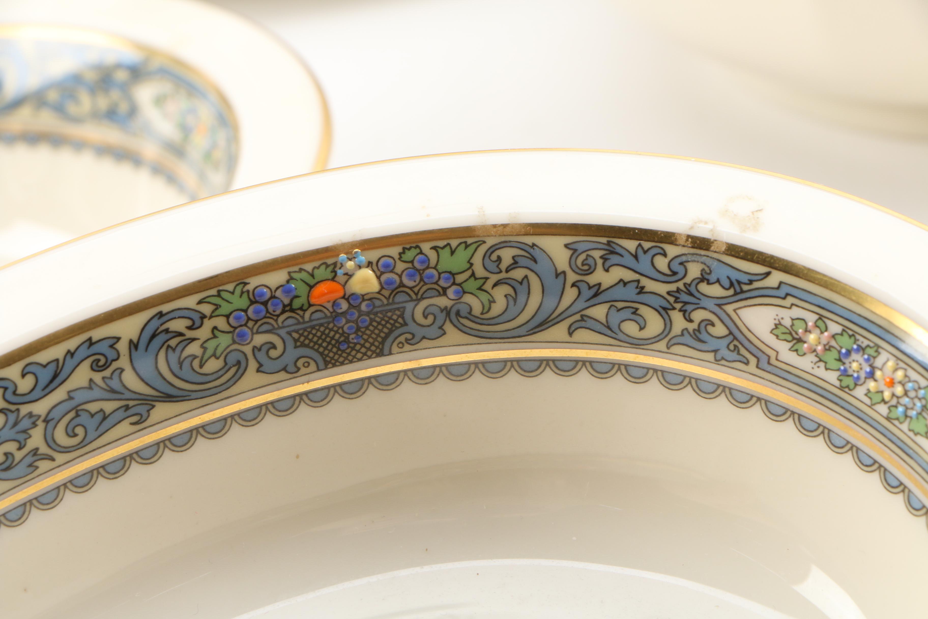 Lenox "Autumn" Bone China Dinnerware and Vase, Mid/Late 20th Century