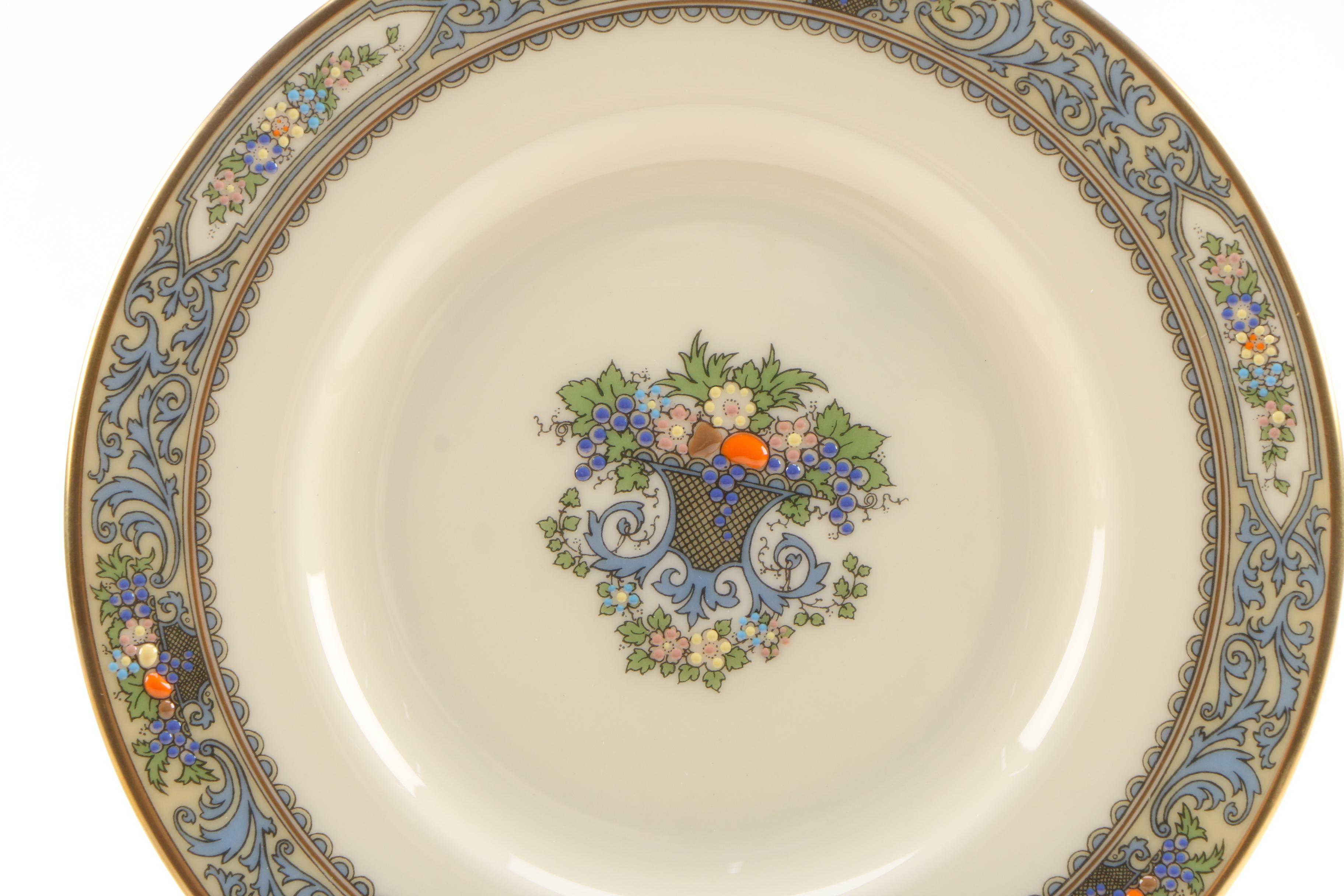 Lenox "Autumn" Bone China Dinnerware and Vase, Mid/Late 20th Century