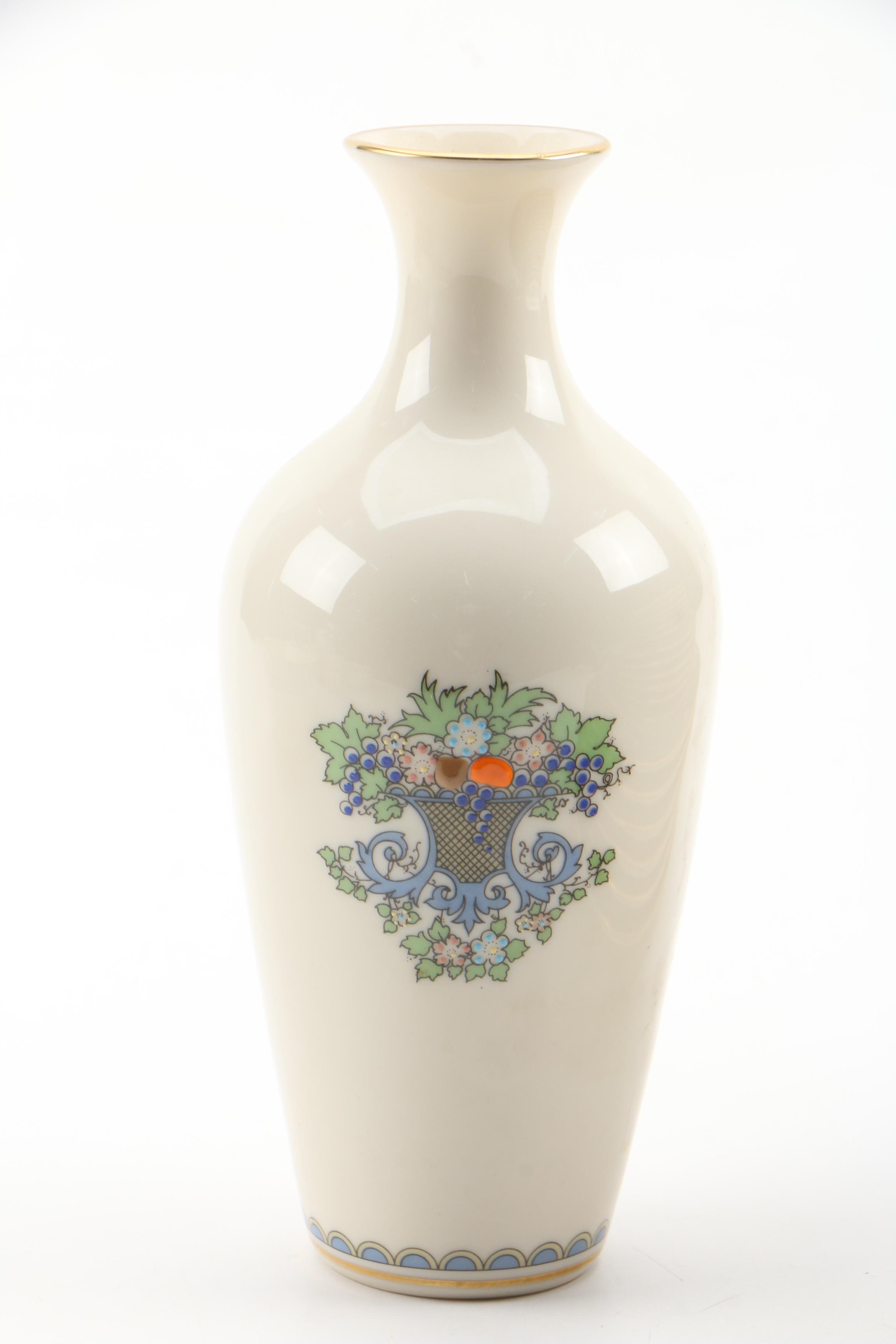 Lenox "Autumn" Bone China Dinnerware and Vase, Mid/Late 20th Century