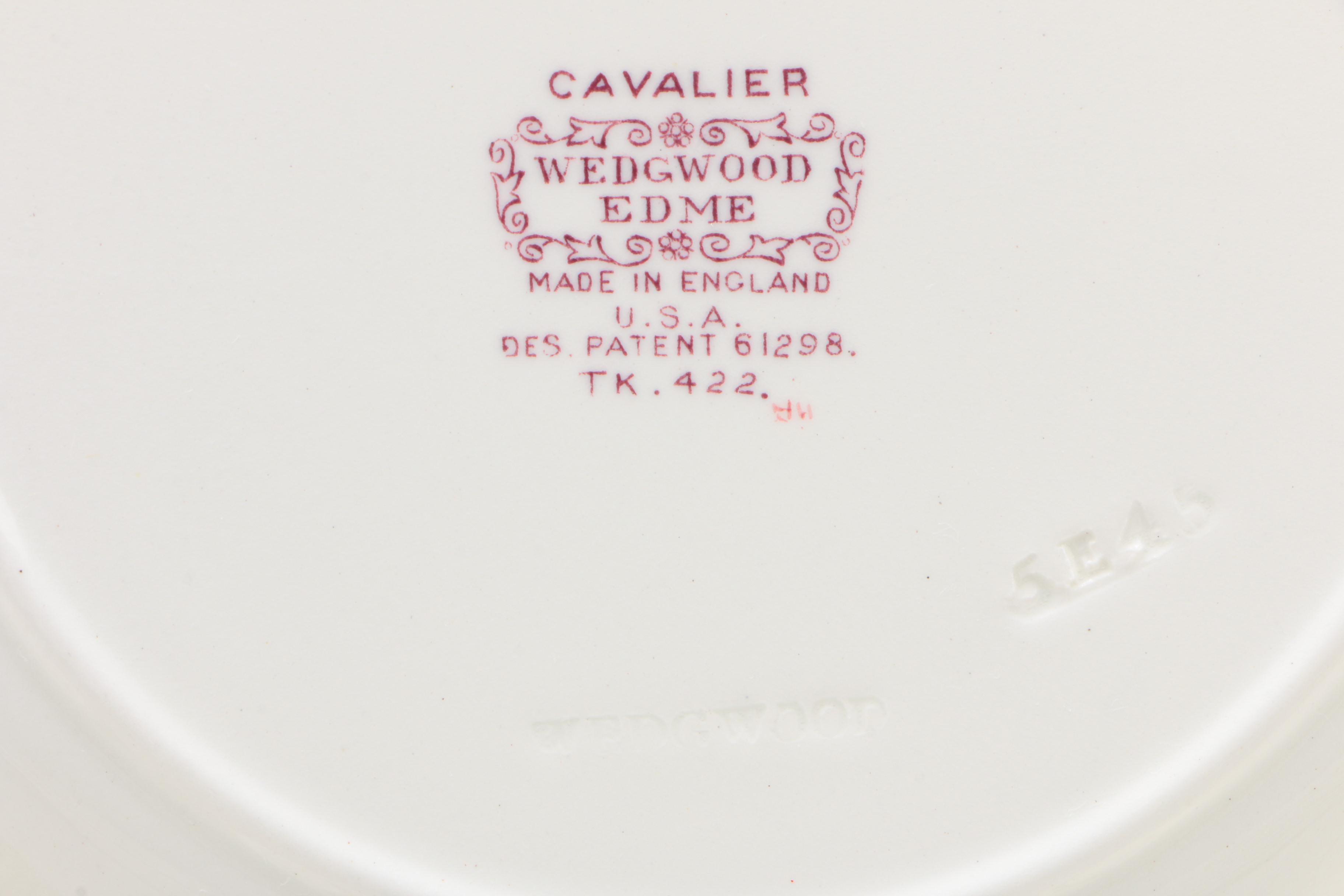 Wedgwood "Cavalier Meadow" Earthenware Dinnerware, Mid-20th Century