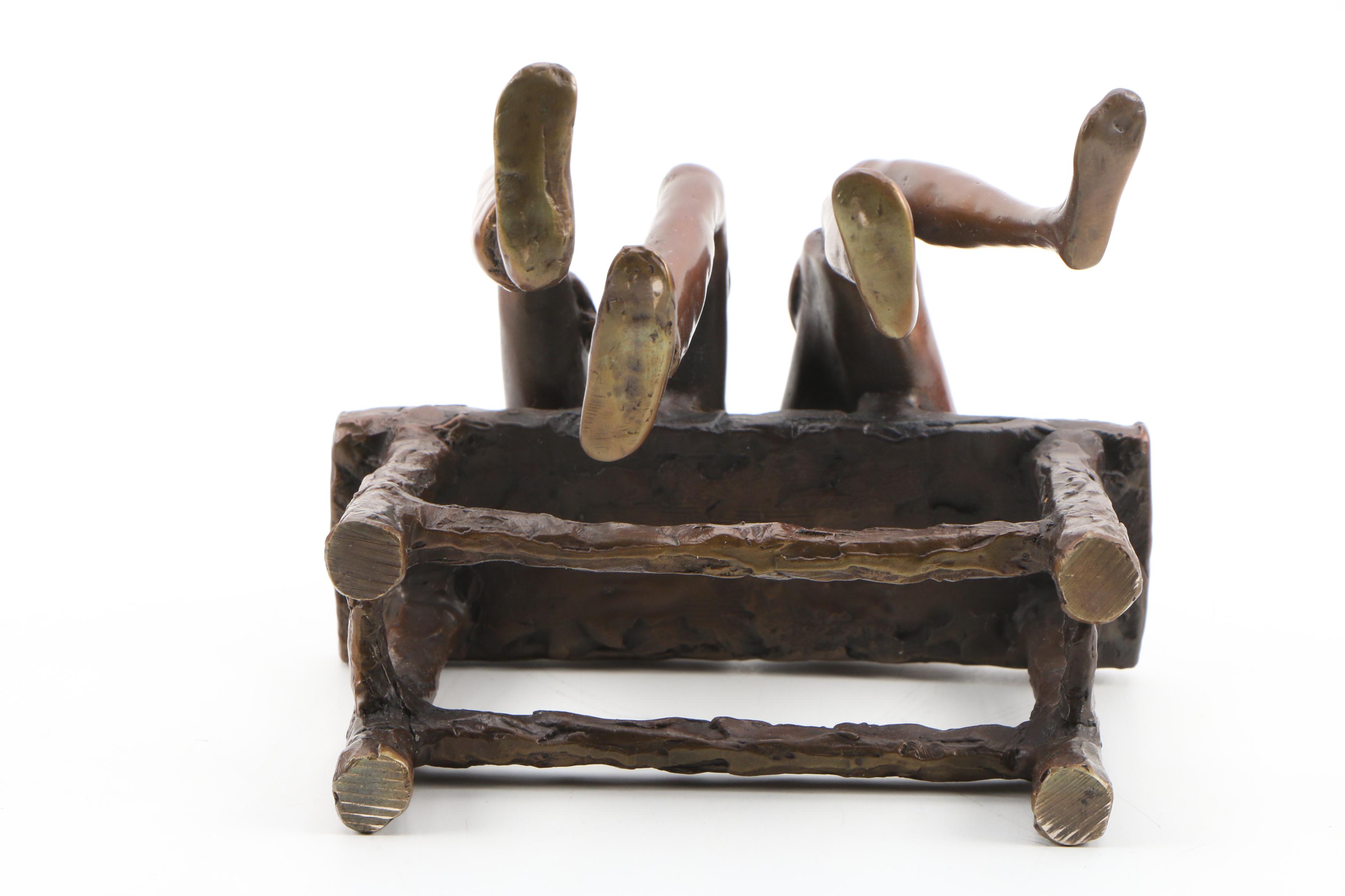 Abstract Cast Metal Figural Sculpture, 20th Century