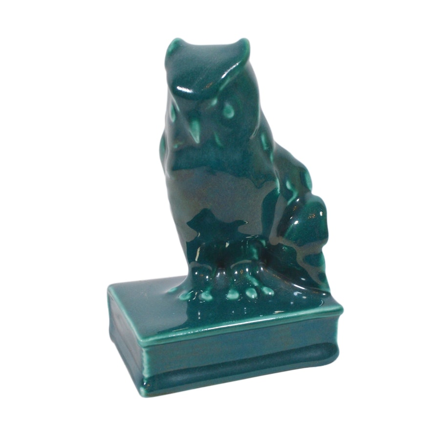 Rookwood Pottery Owl Bookend, 1946