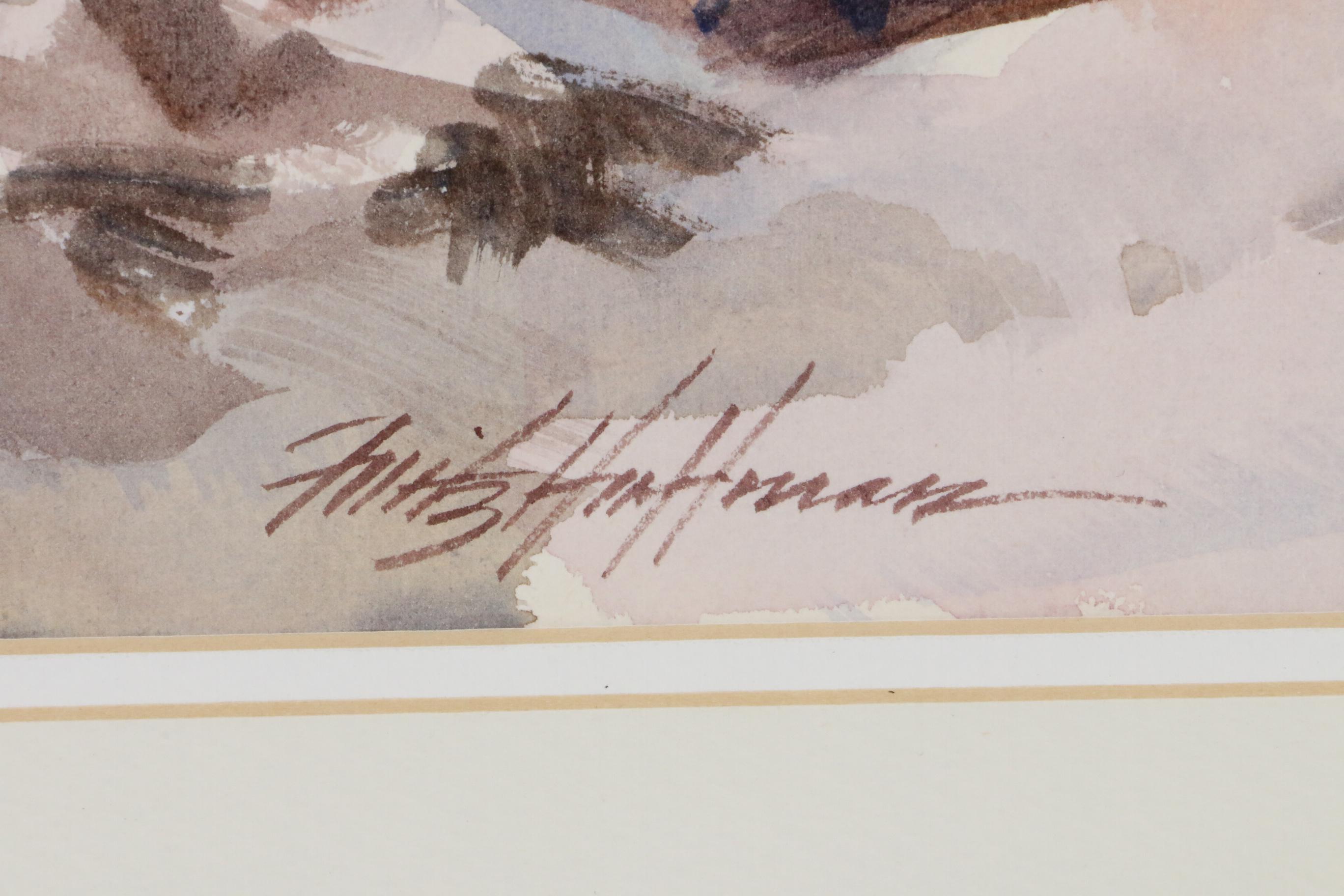 Fritz Hartmann Watercolor Landscape Paintings