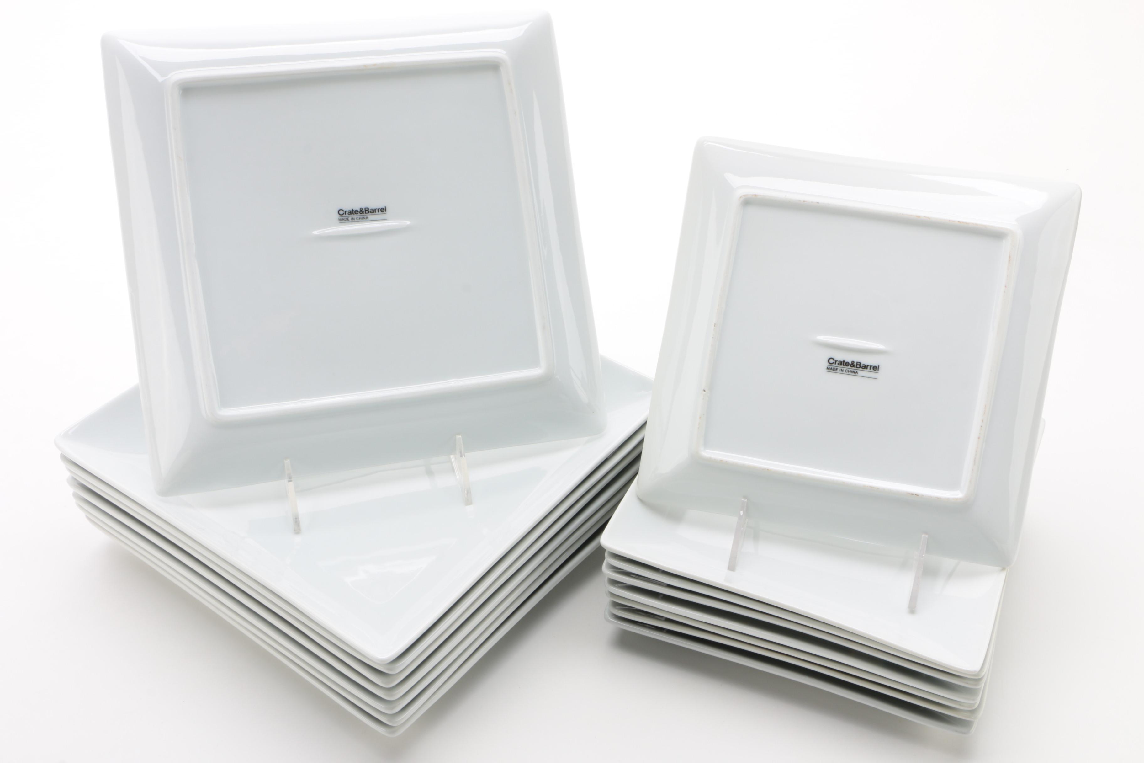 Crate and Barrel White Dinnerware