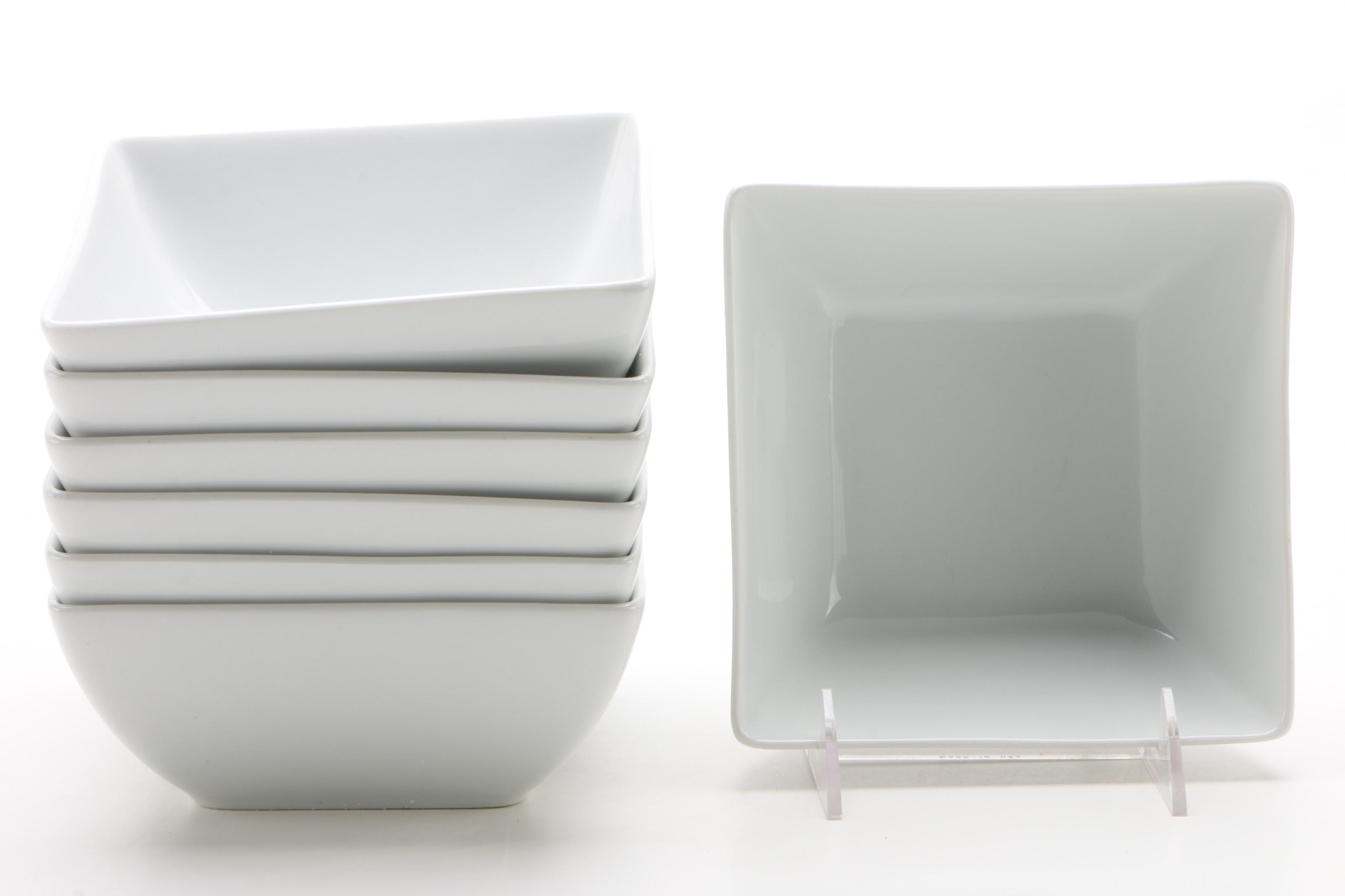 Crate and Barrel White Dinnerware