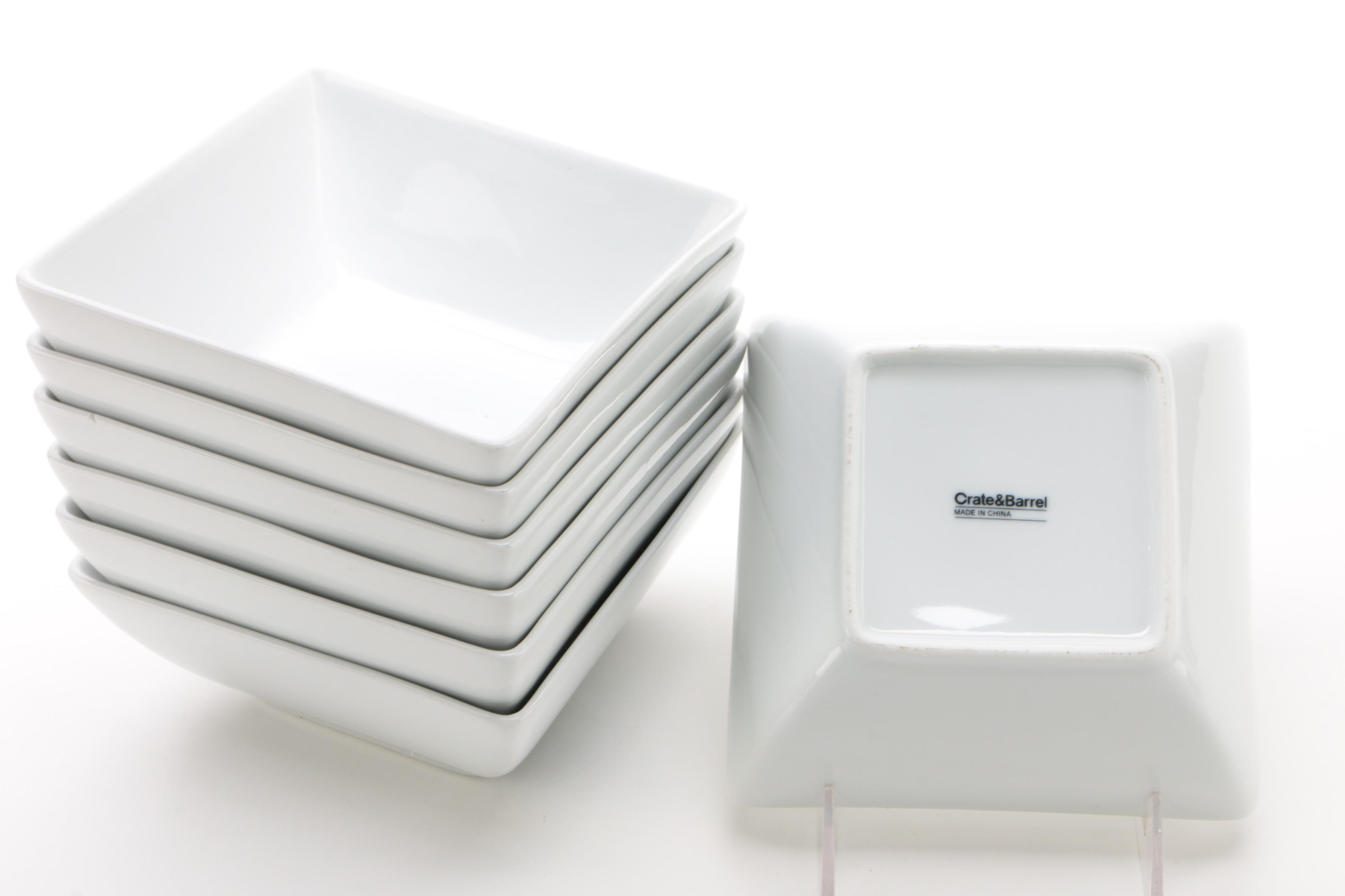 Crate and Barrel White Dinnerware