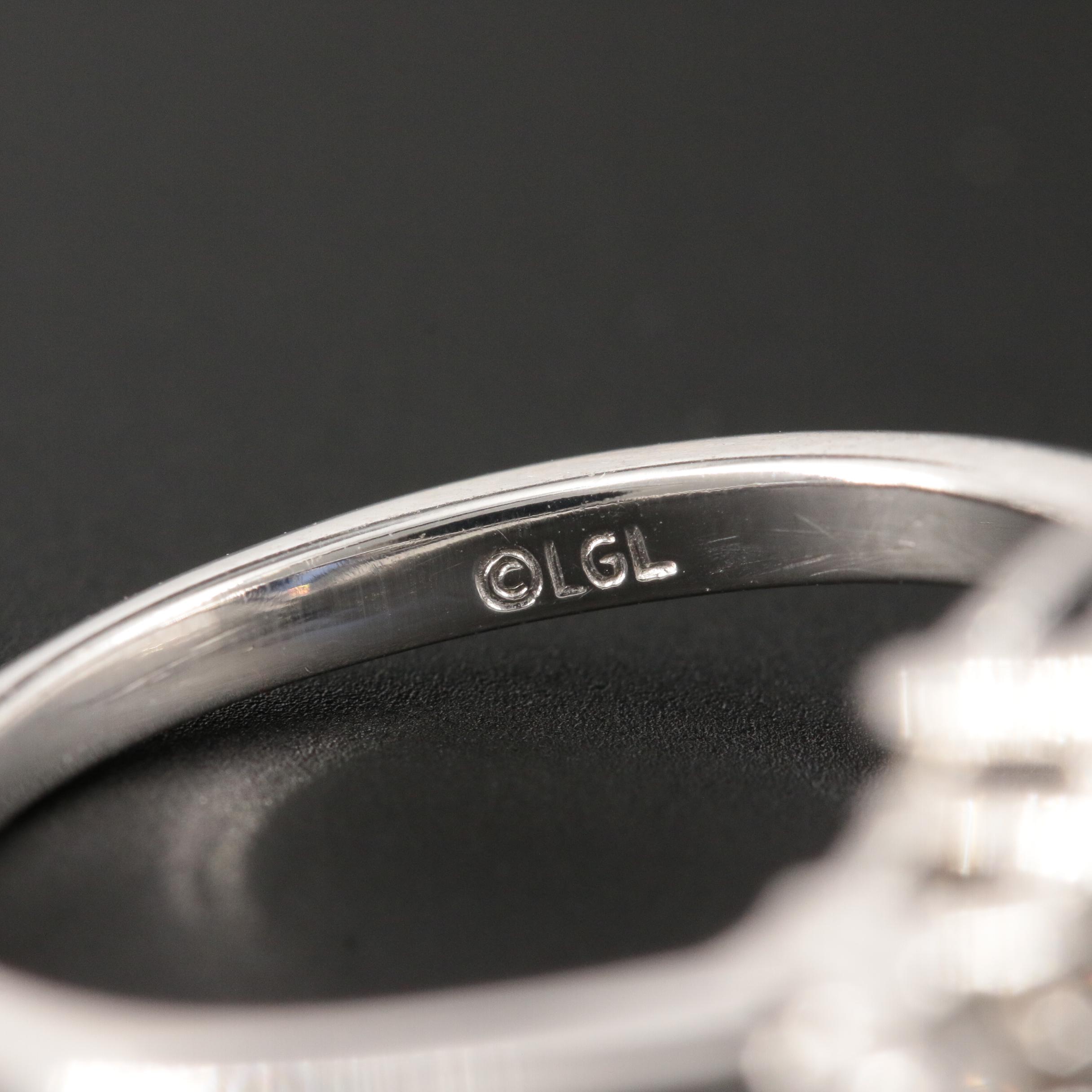 14K White Gold Sapphire and Diamond Ring