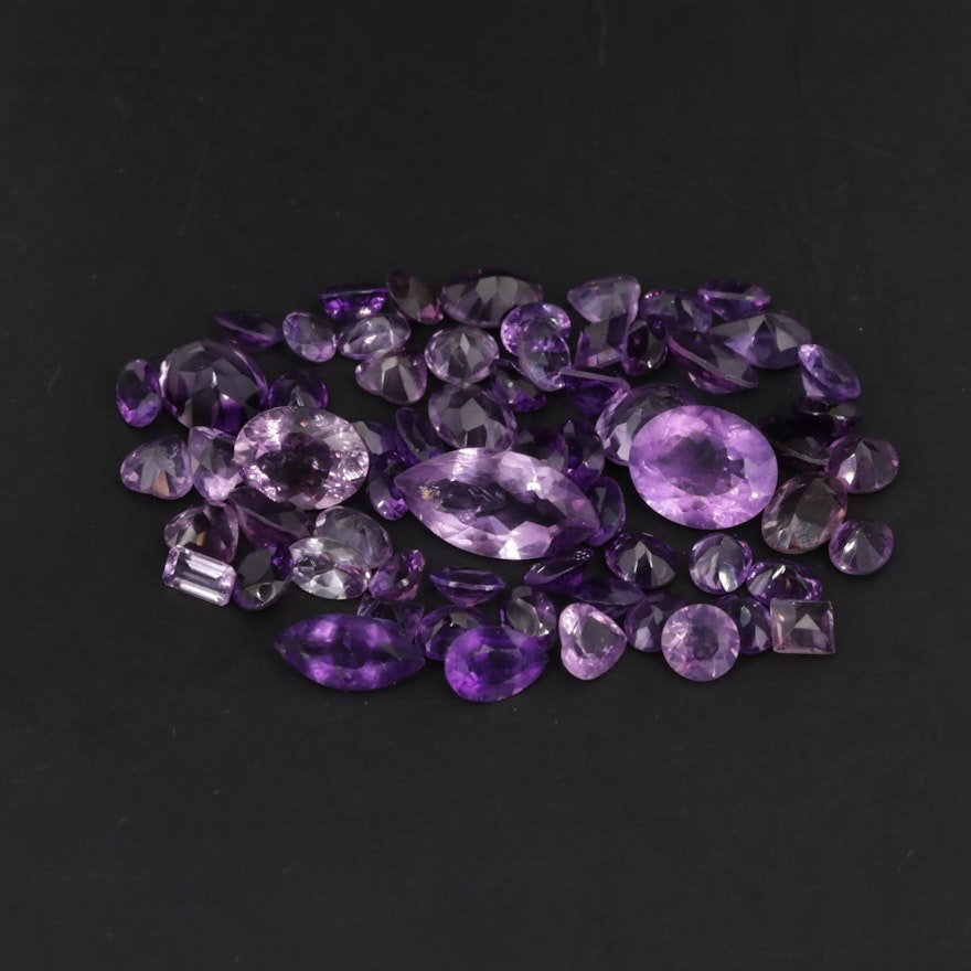 Loose 30.72 CTW Amethyst Gemstones