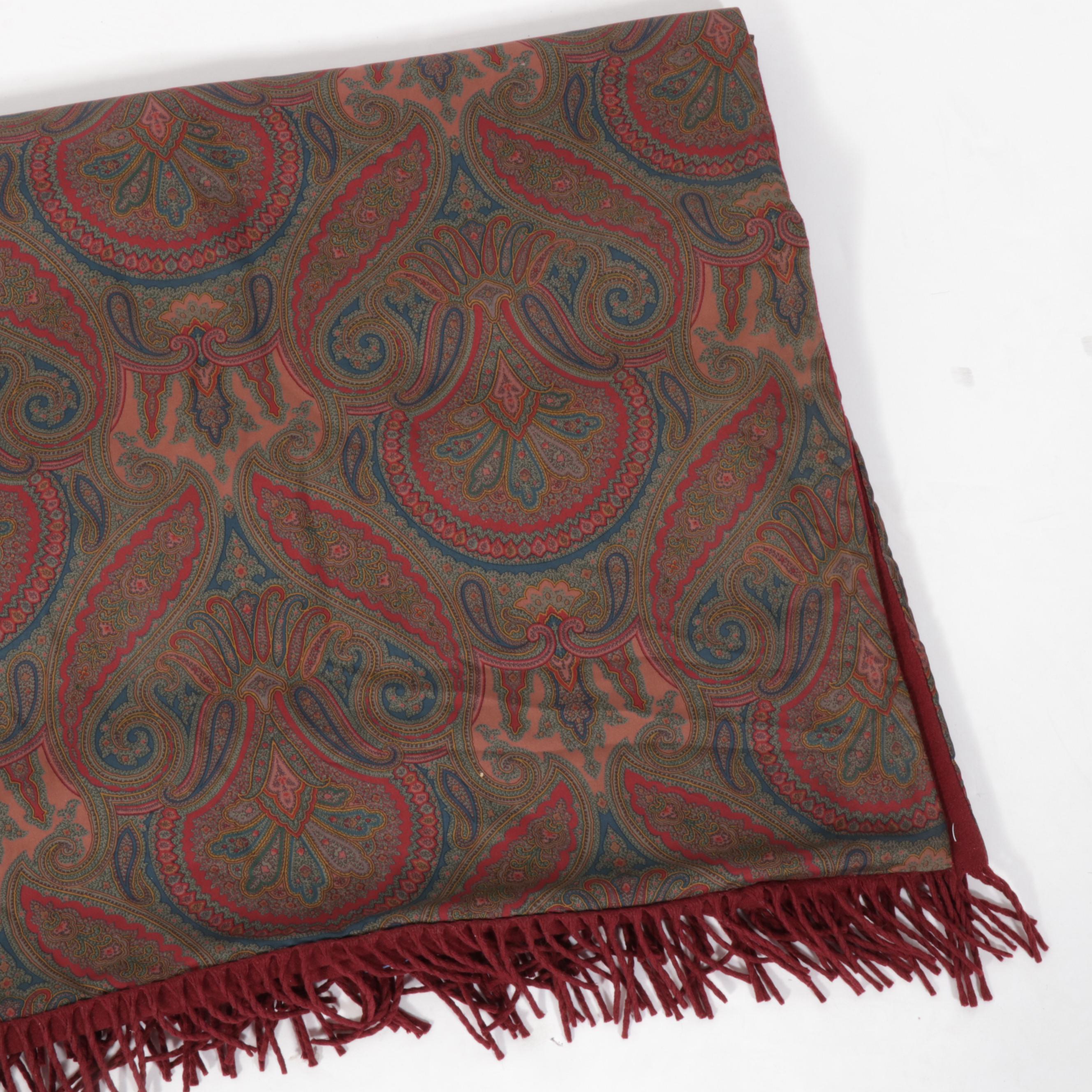 Etro Italian Silk Throw Blanket