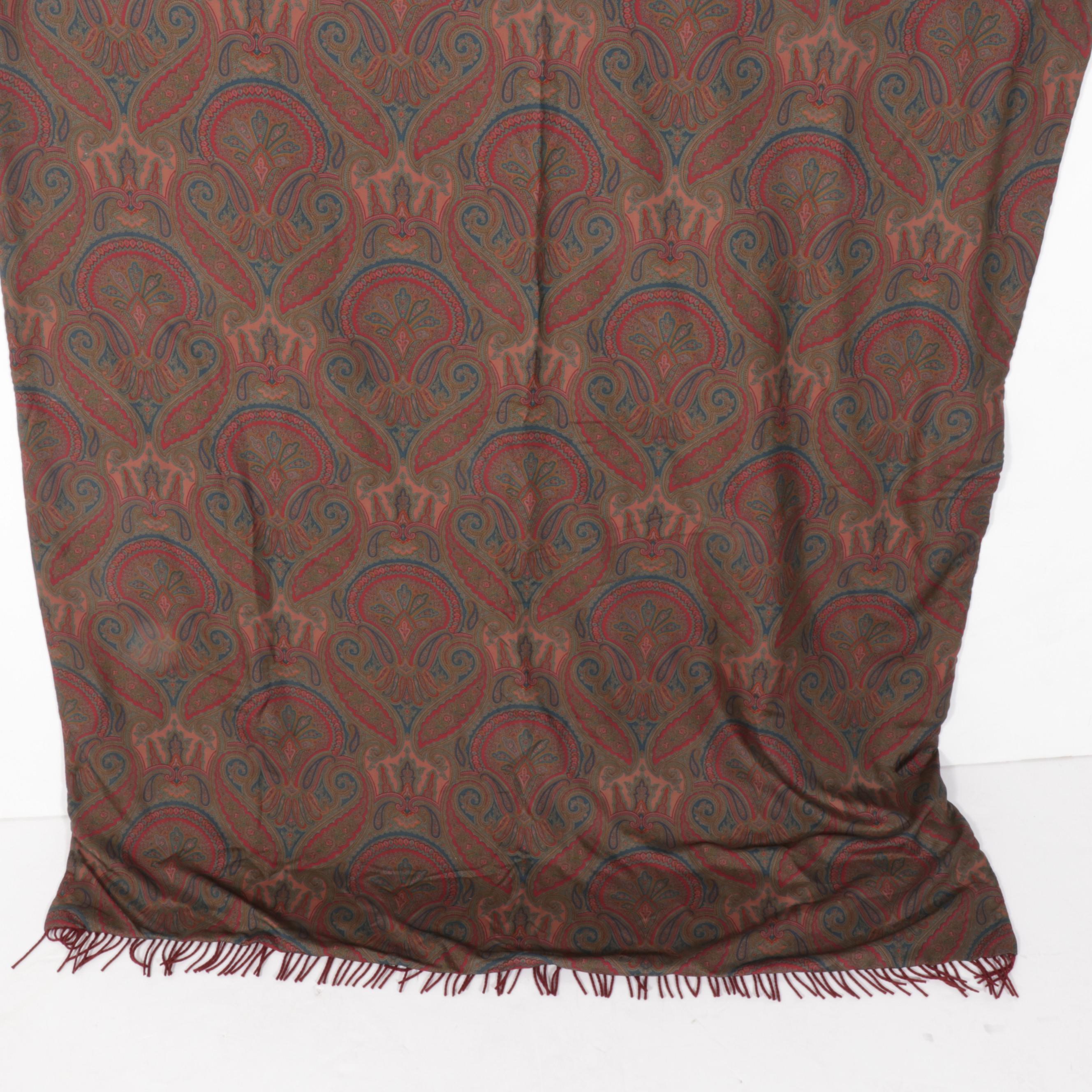 Etro Italian Silk Throw Blanket