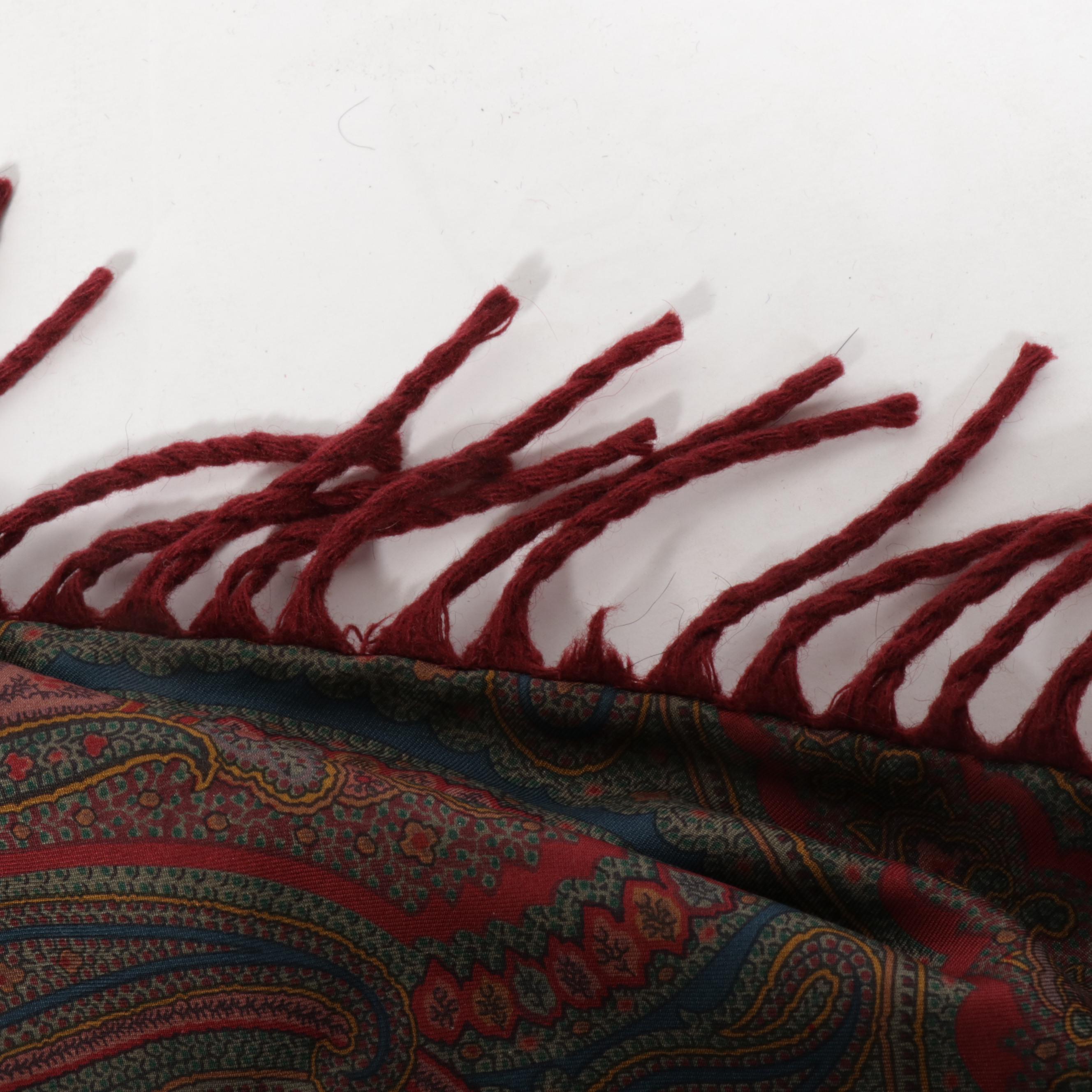 Etro Italian Silk Throw Blanket